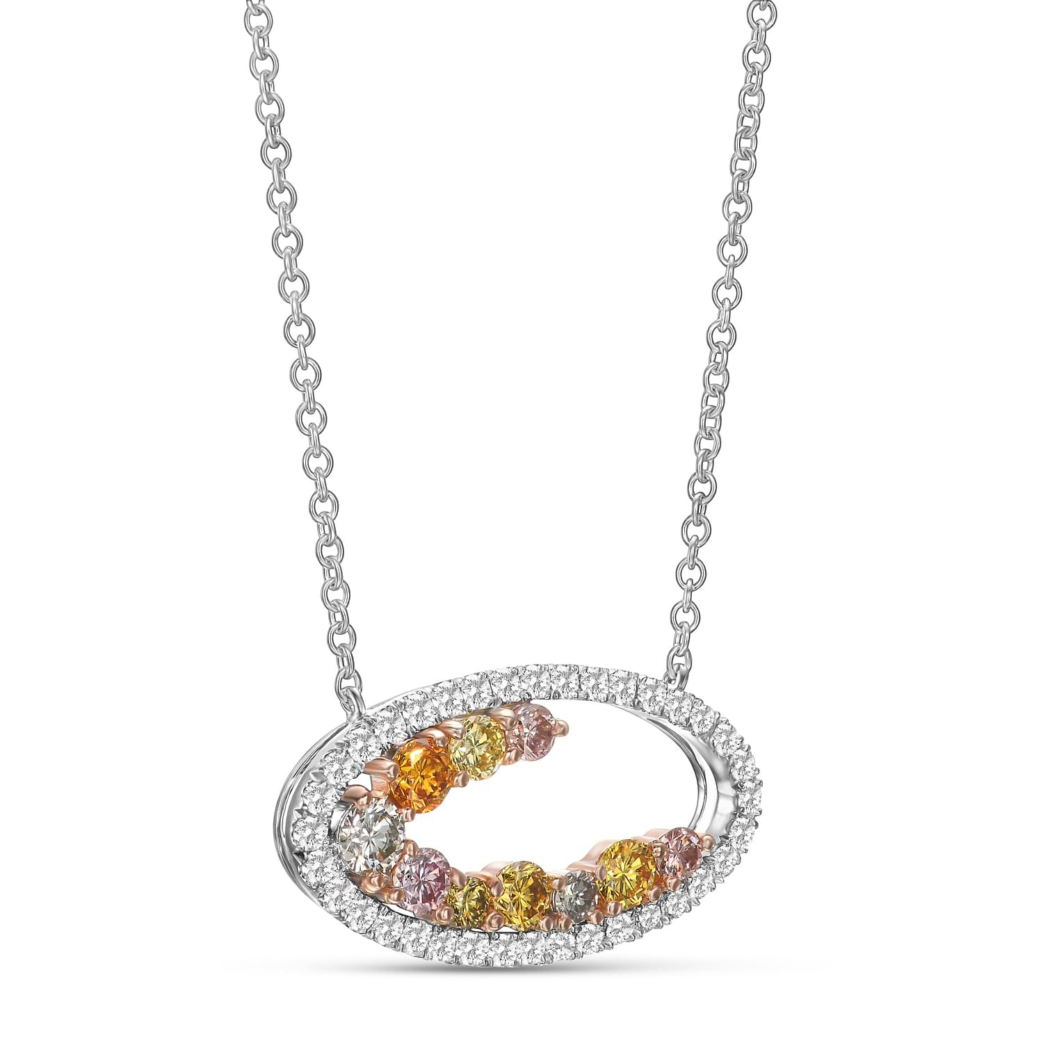 Leibish Inspire Multicolor Diamond Pendant