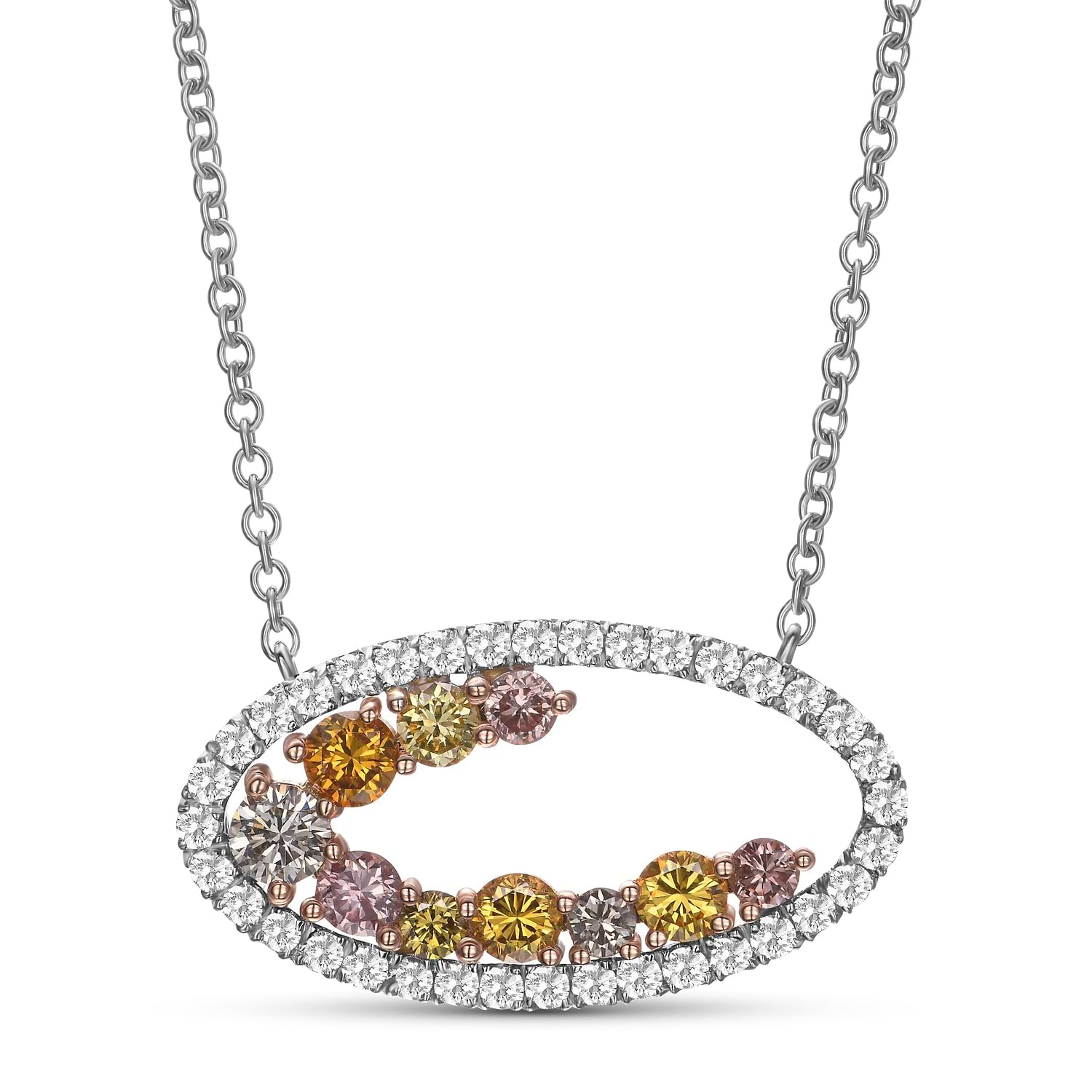 Leibish Inspire Multicolor Diamond Pendant