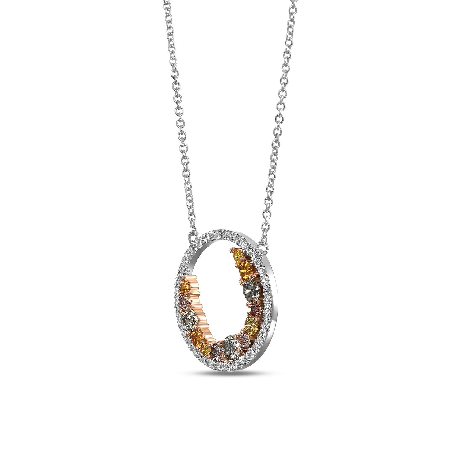 Leibish Inspire Multicolor Diamond Pendant