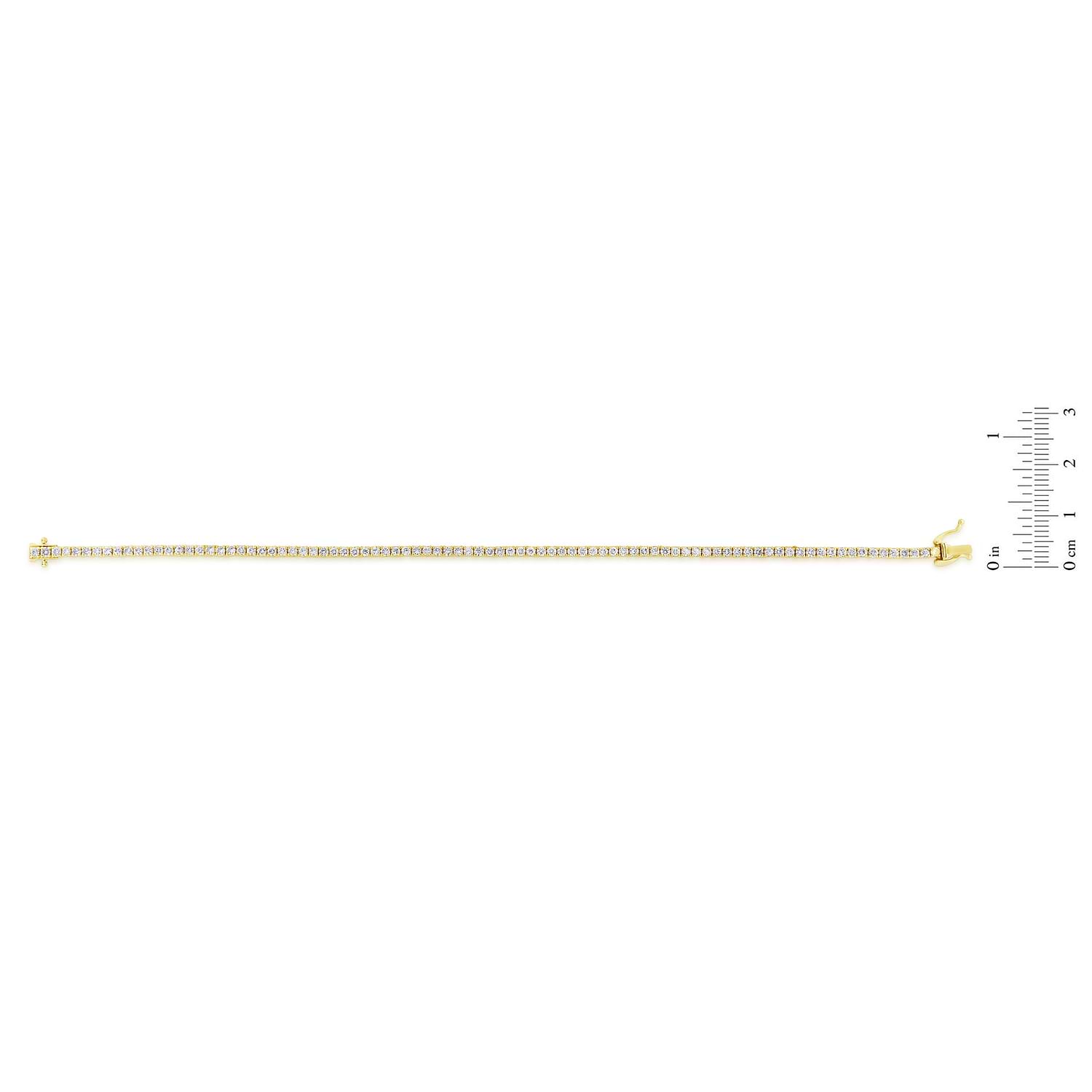 Colorless Round Brilliant Diamond Tennis Bracelet