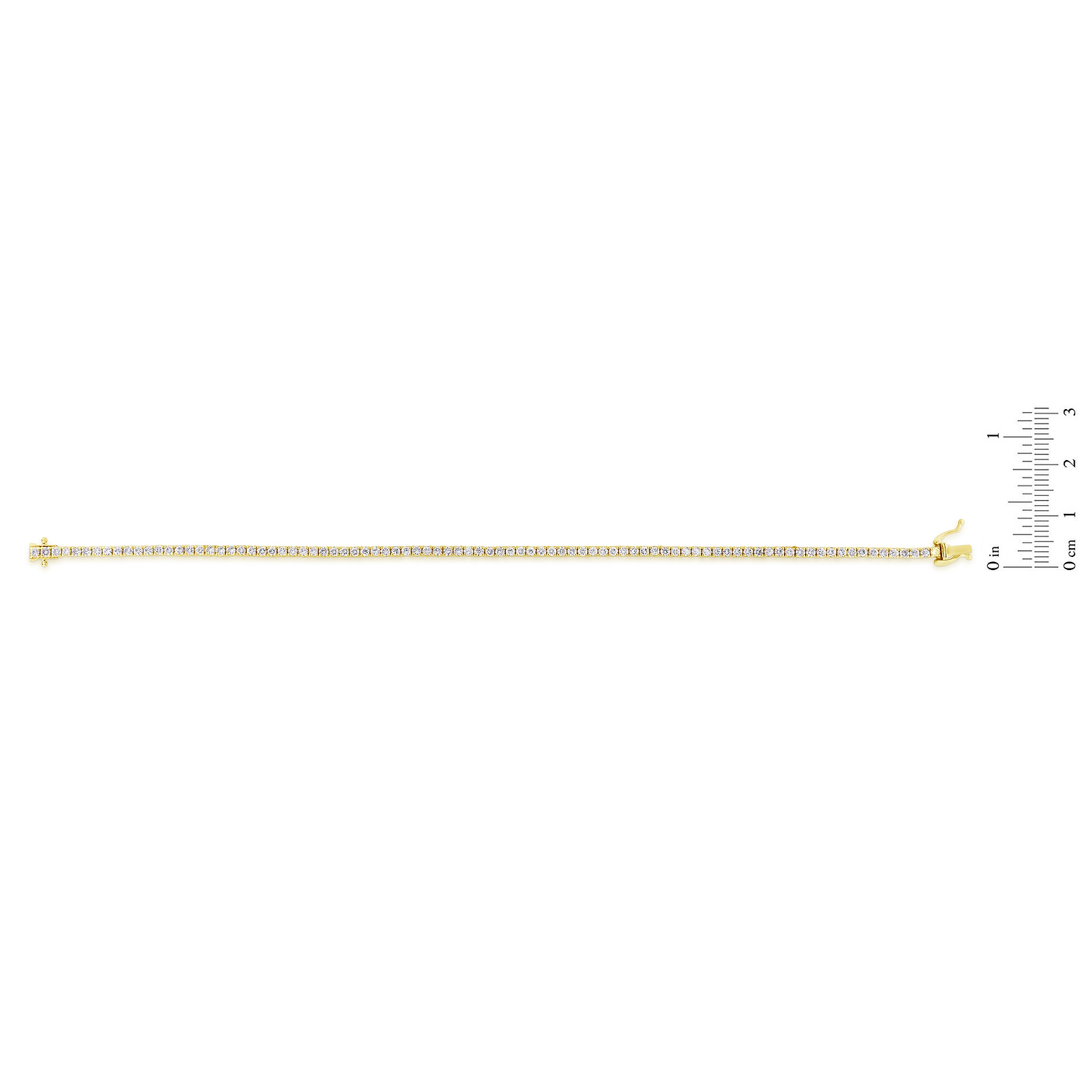 Colorless Round Brilliant Diamond Tennis Bracelet