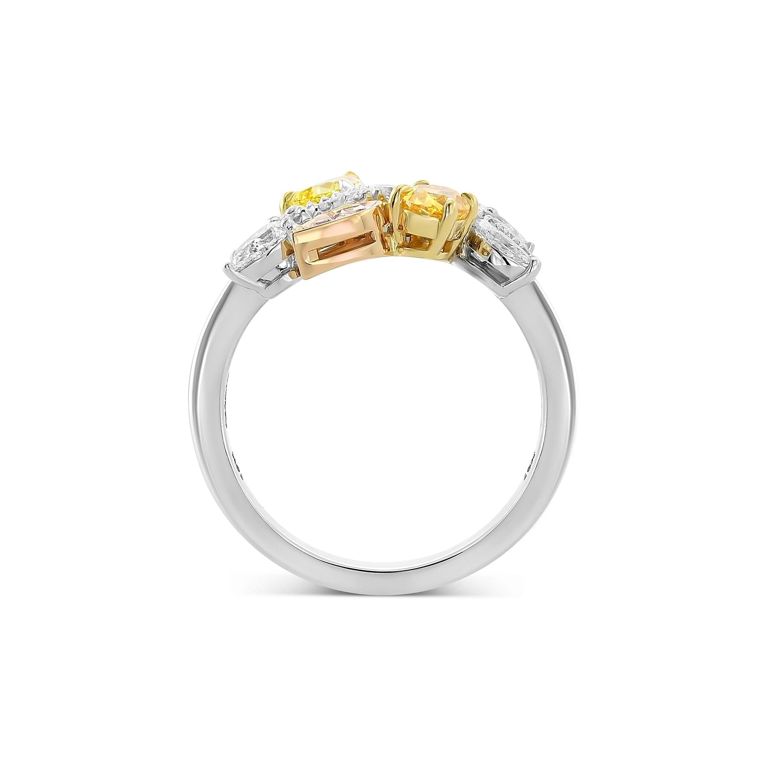 Multi-Color Diamond Cluster Couture Ring