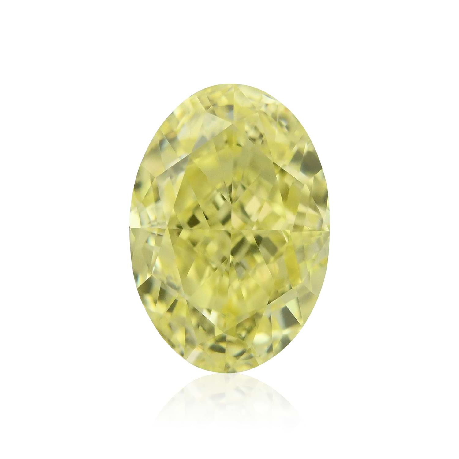 0.70 Carat Fancy Yellow Oval Diamond VVS2 GIA