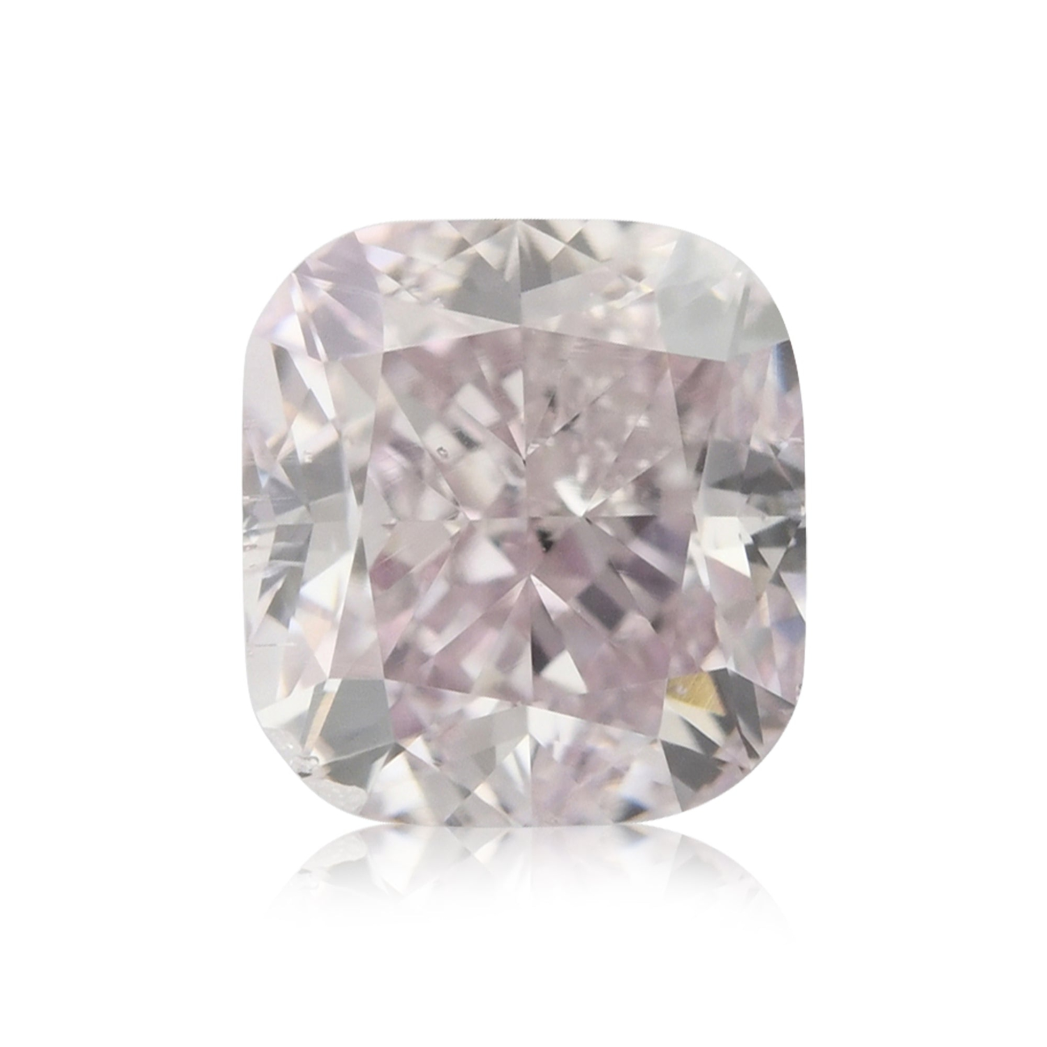 0.61 Carat Fancy Purplish Pink Cushion Diamond SI2 GIA
