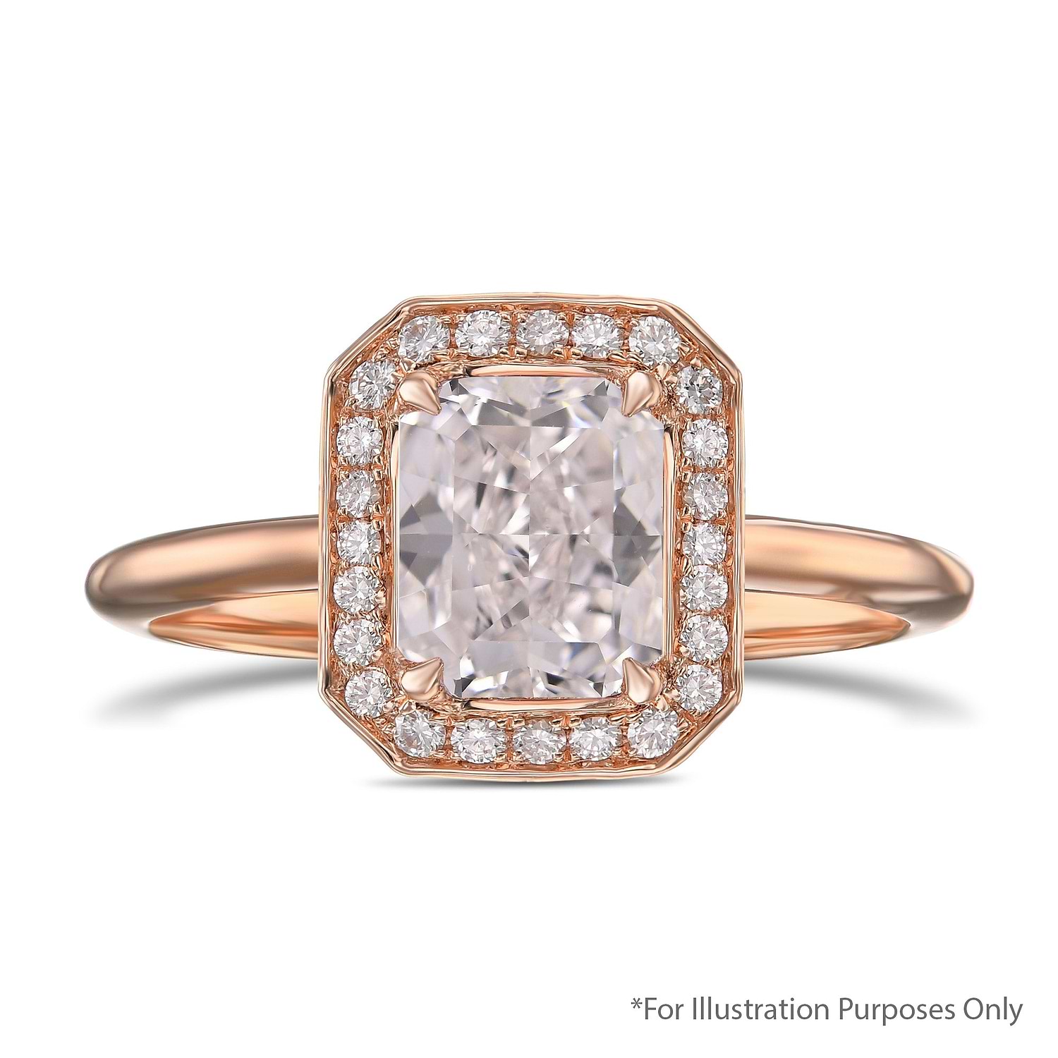 1.47 Carat Faint Pink Radiant Diamond VS2 GIA