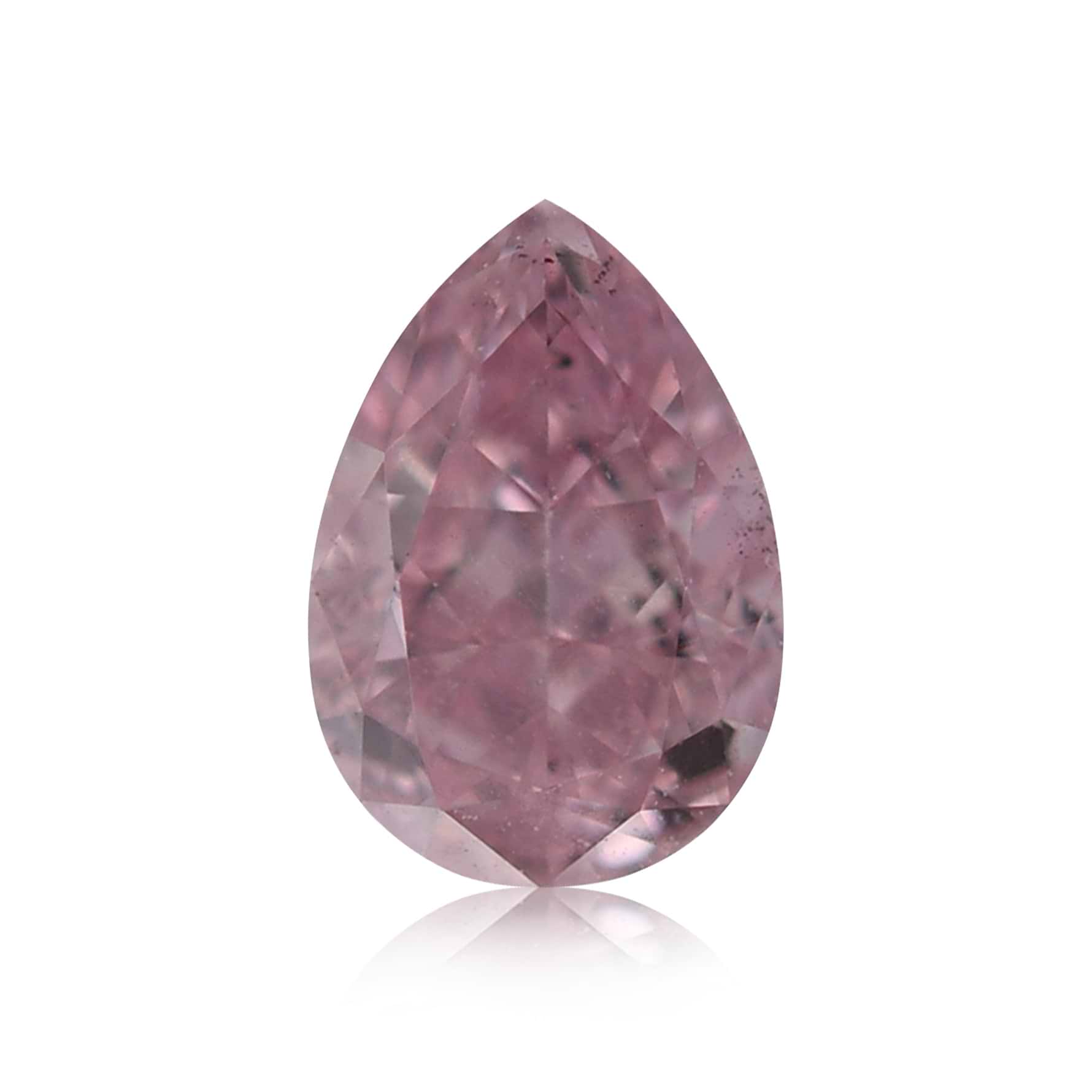 0.20 Carat Fancy Purplish Pink Pear Diamond SI1 GIA