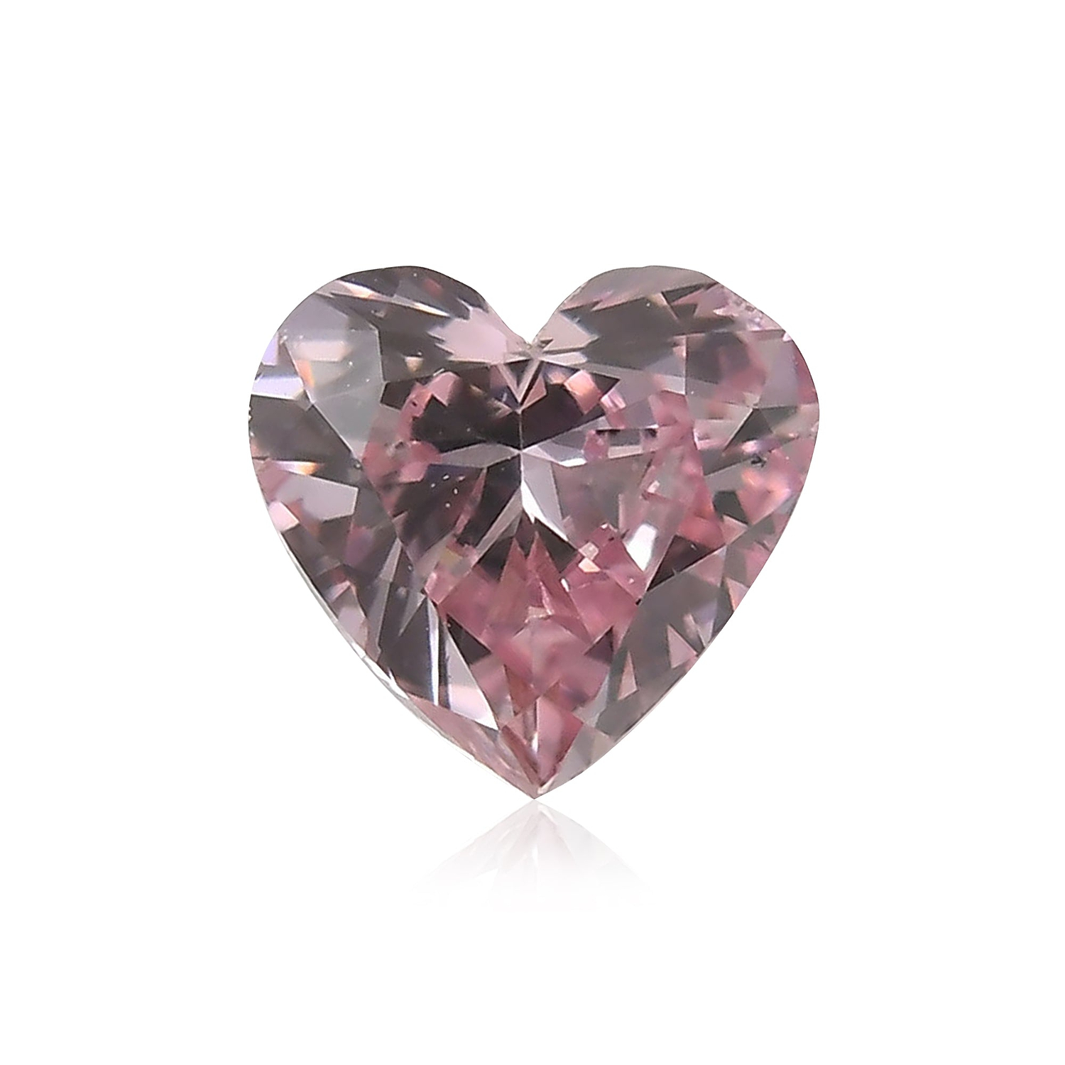 0.48 Carat Fancy Intense Pink HEART Diamond VS2 GIA