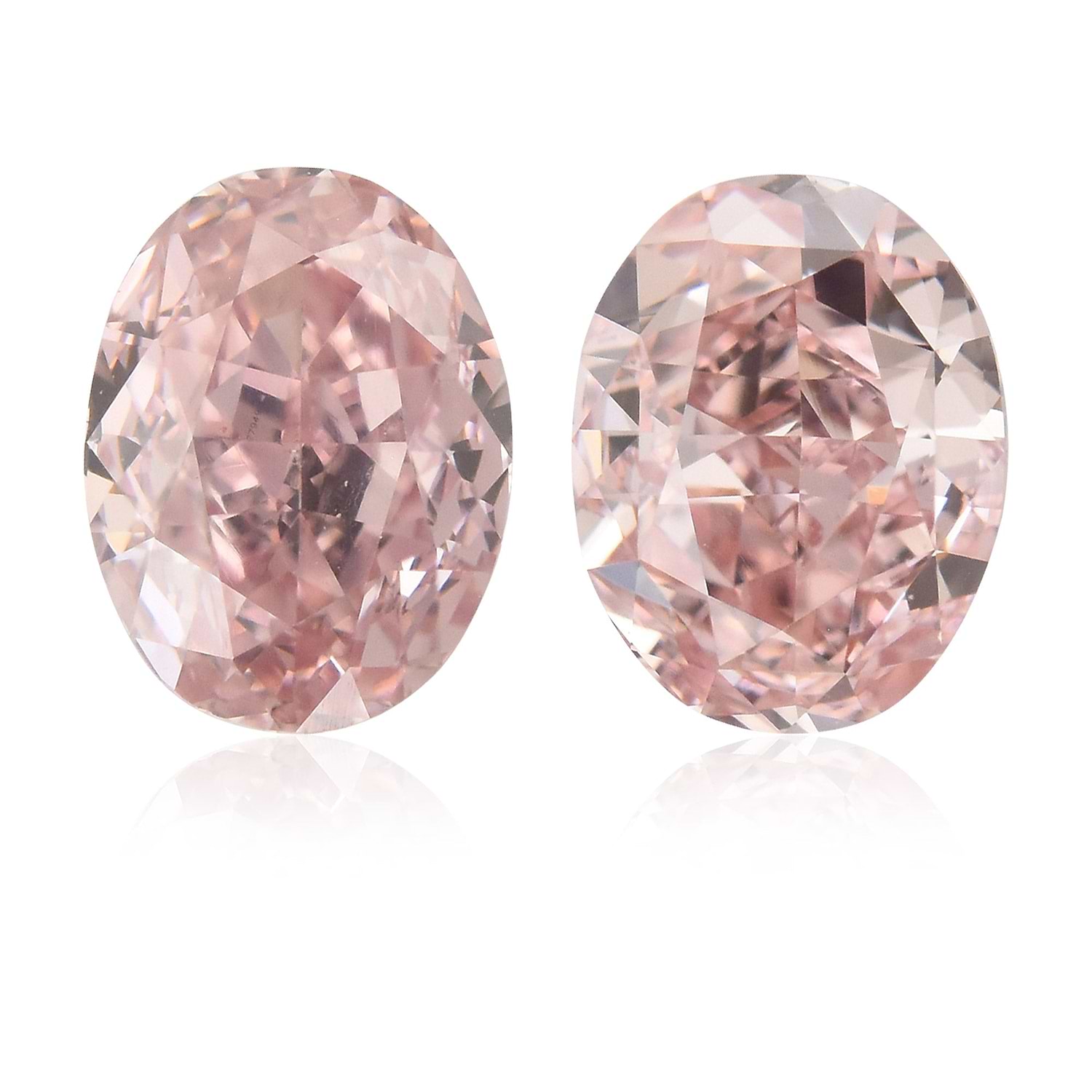 1.08 Carat Fancy Pink Oval Diamonds VS1