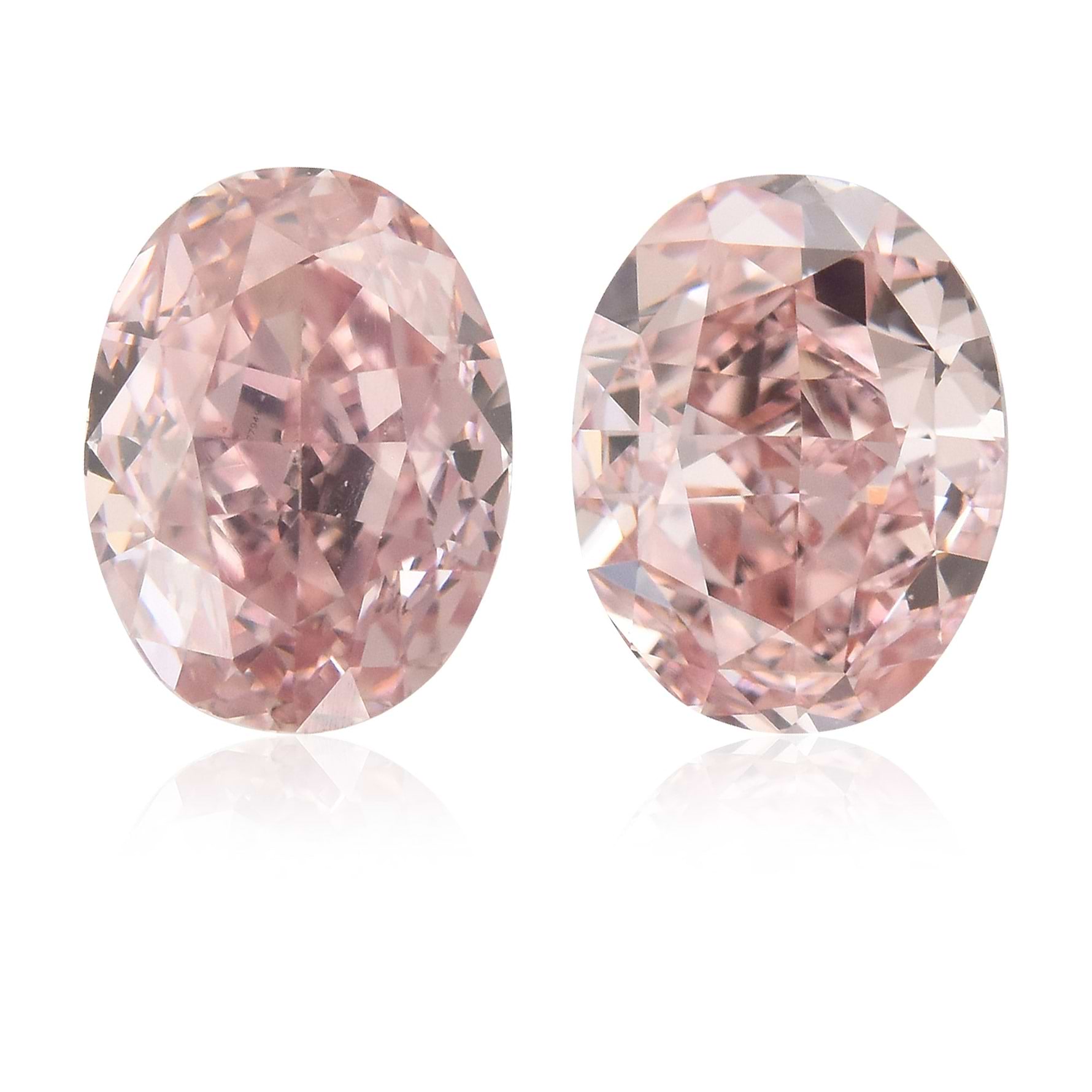 1.08 Carat Fancy Pink Oval Diamonds VS1