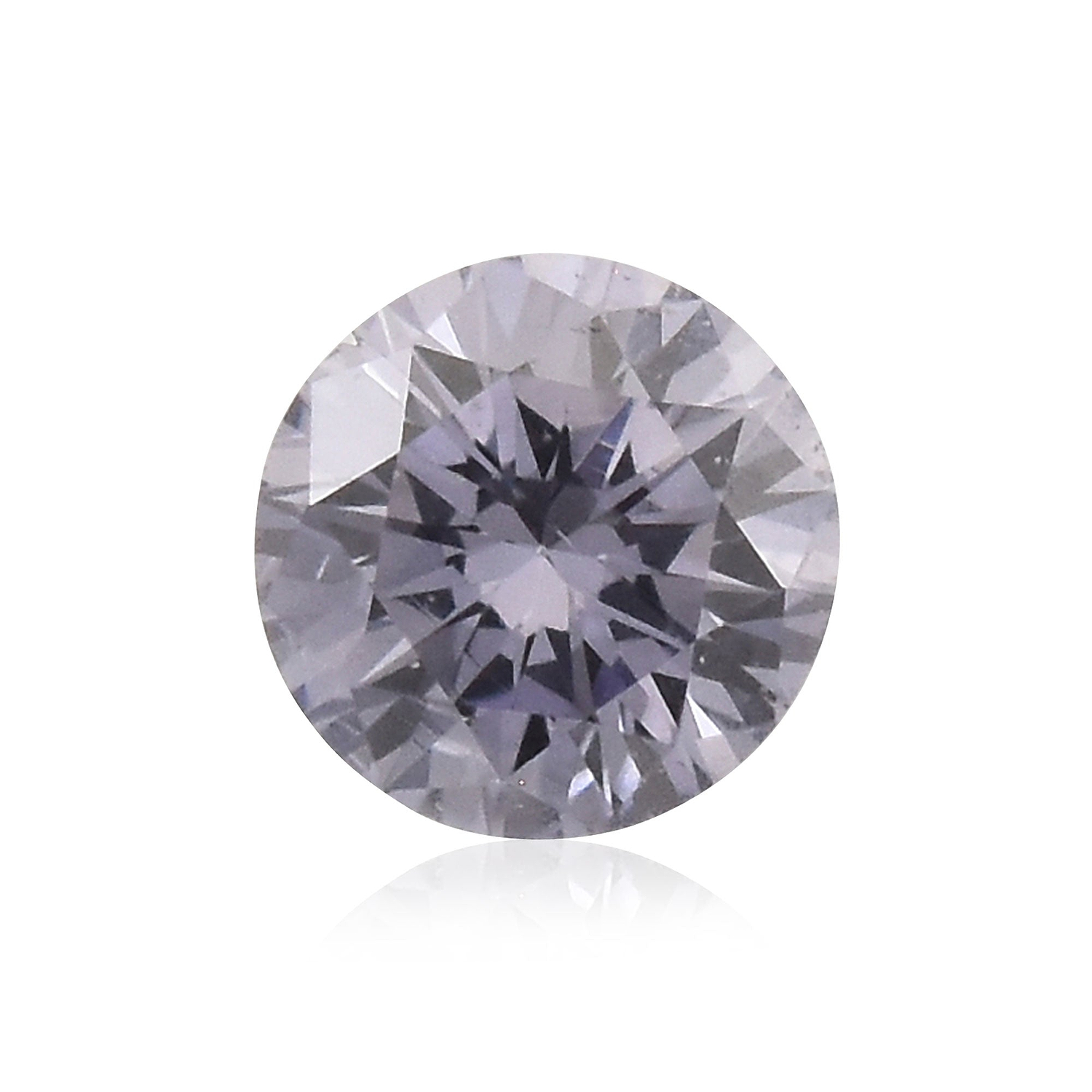 0.03 Carat Fancy Gray Violet Round Brillant Diamond (VS2) GIA