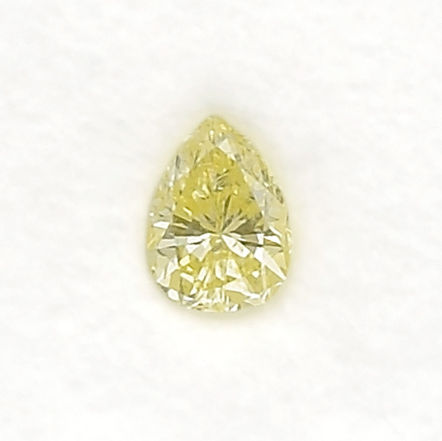 0.35 Carat Fancy Yellow Pear Diamond (VS1) GIA