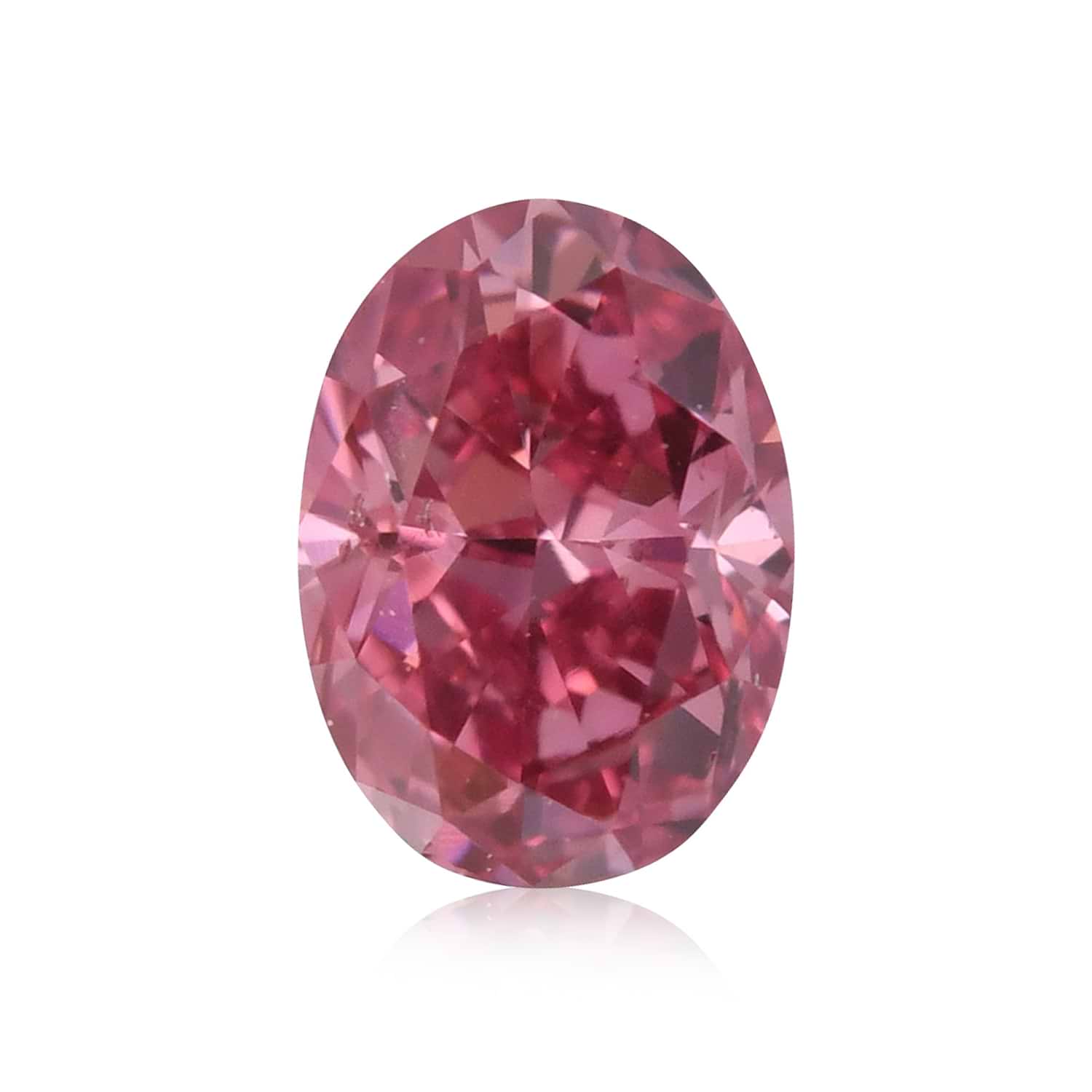 0.13 Carat Fancy Vivid Pink Oval Diamond (VS) GIA