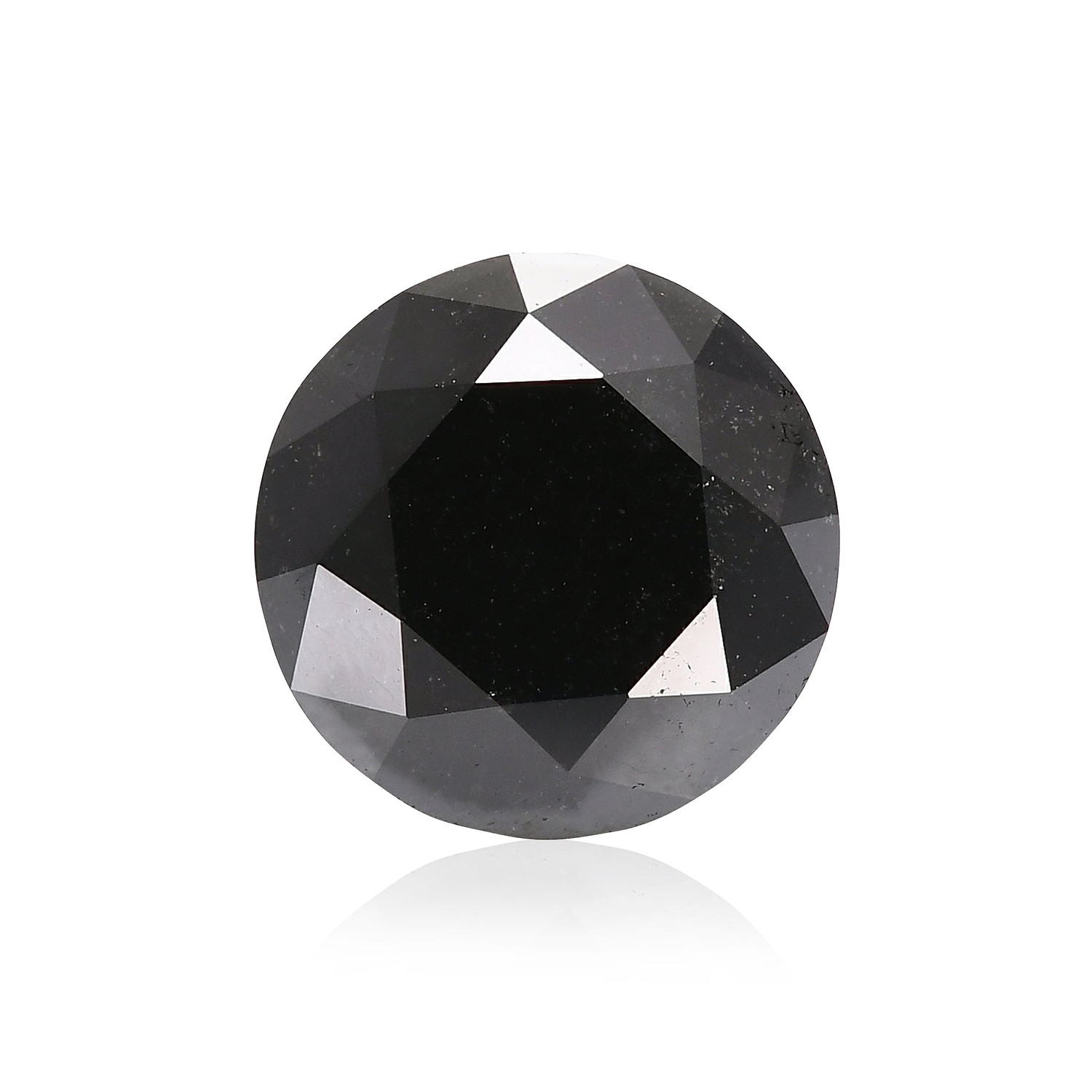 2.21 Carat Fancy Black Round Brilliant Diamond  GIA