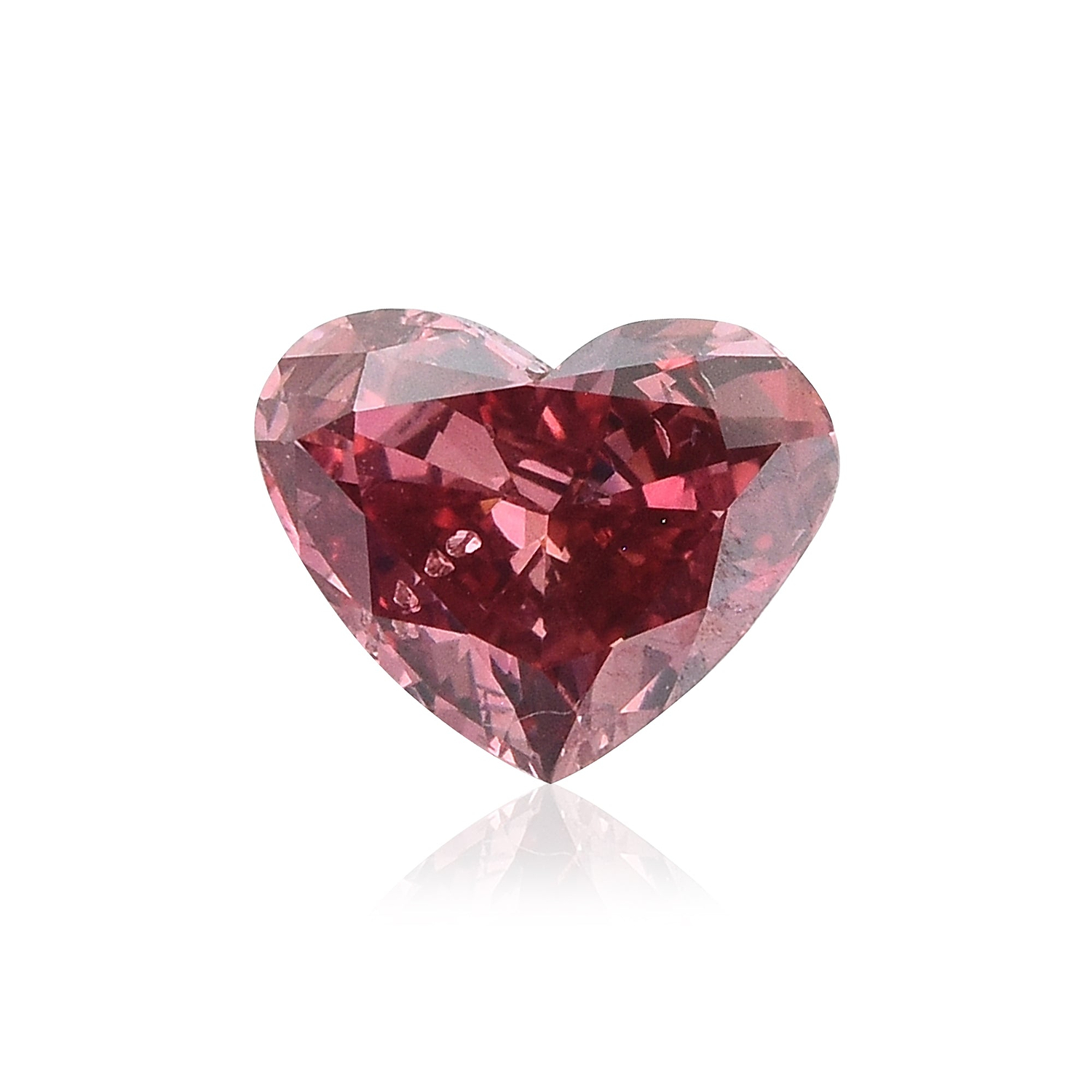 0.30 Carat Fancy Red HEART Diamond I1 GIA