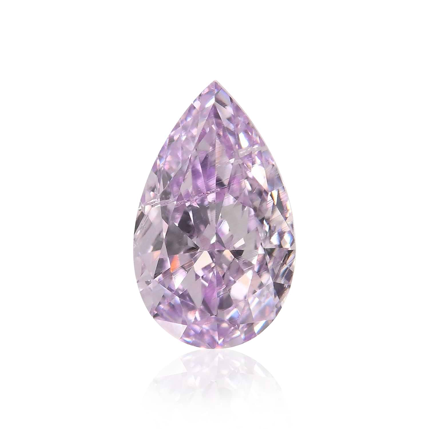 0.40 Carat Fancy Intense Pinkish Purple Pear Diamond I1 GIA