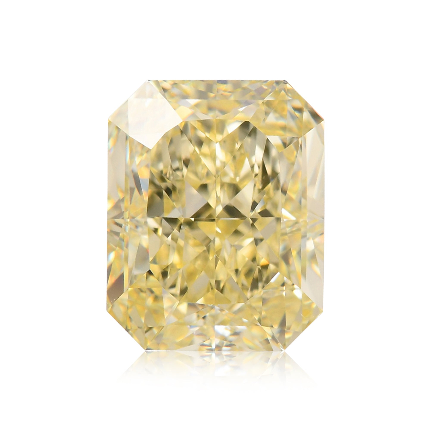 3.09 Carat Fancy Yellow Radiant Diamond IF GIA