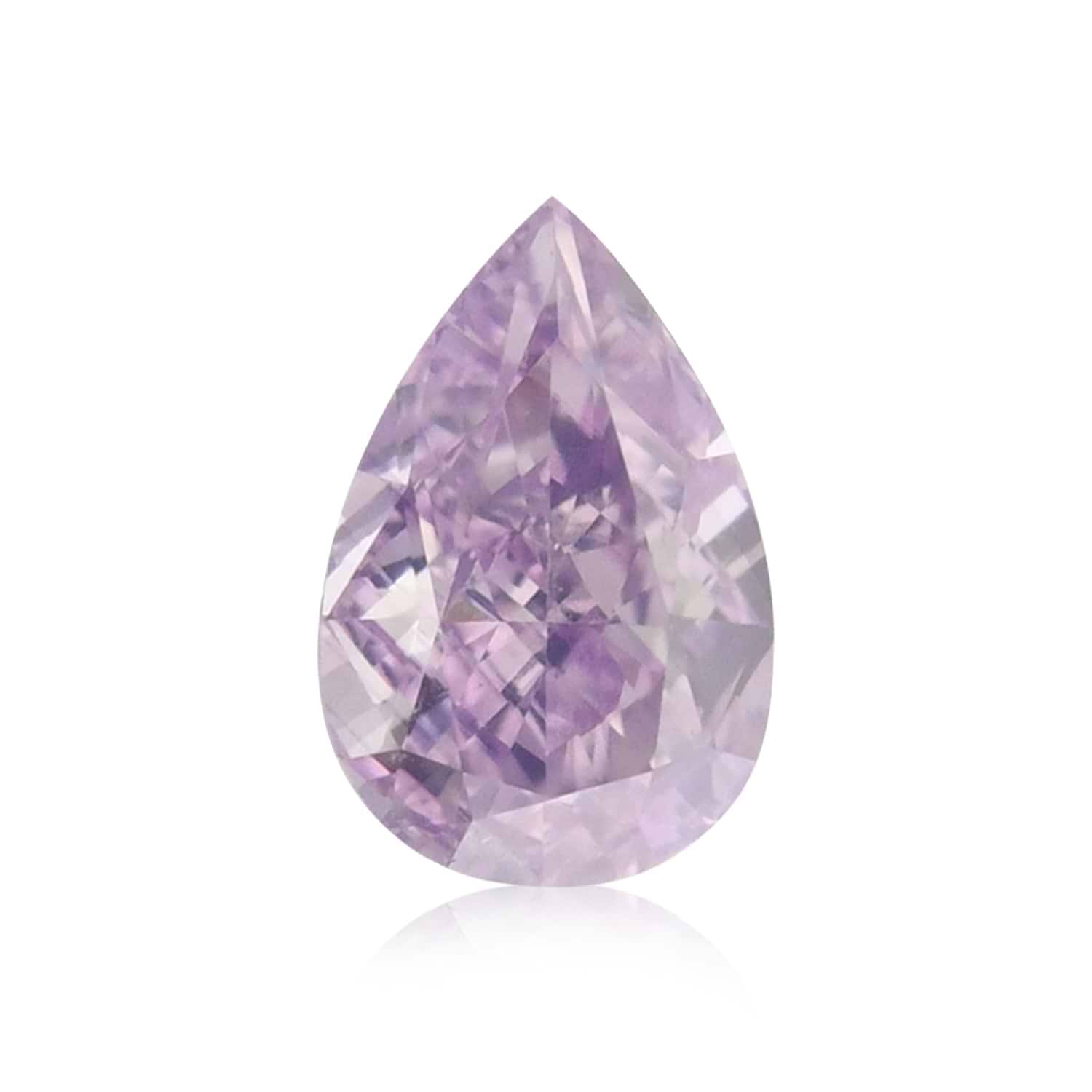 0.25 Carat Fancy Intense Pinkish Purple Pear Diamond SI1 GIA