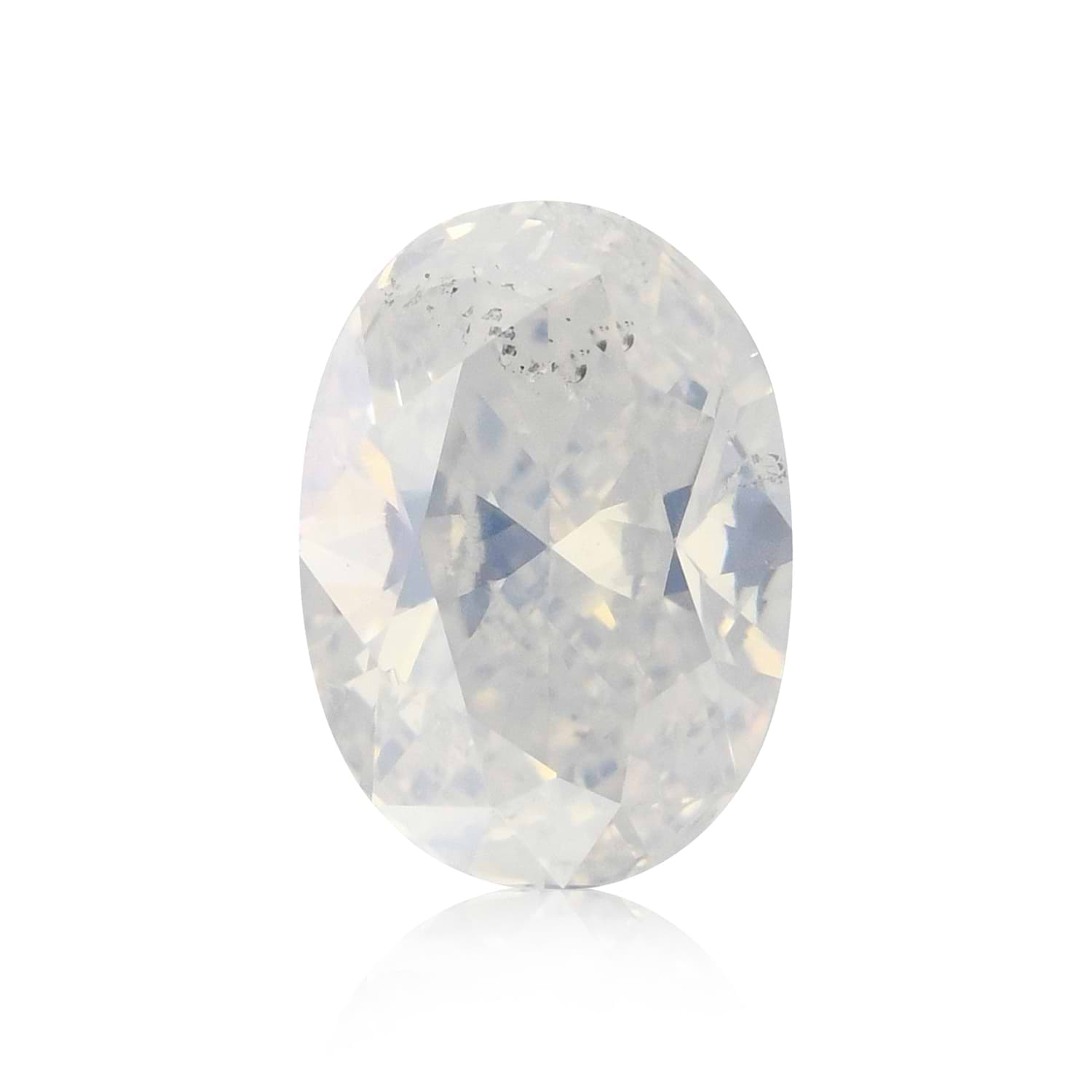0.71 Carat Fancy White Oval Diamond I1 GIA