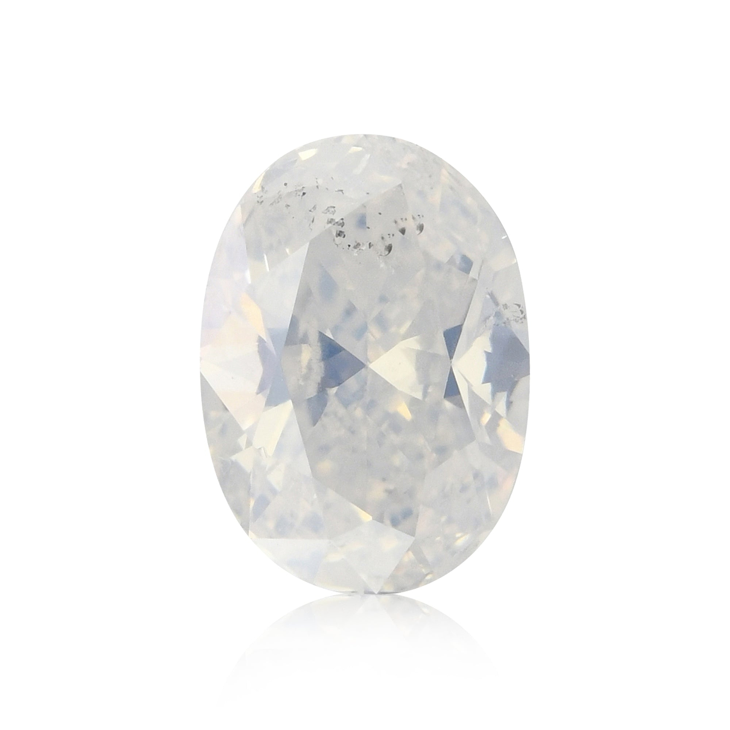 0.71 Carat Fancy White Oval Diamond I1 GIA