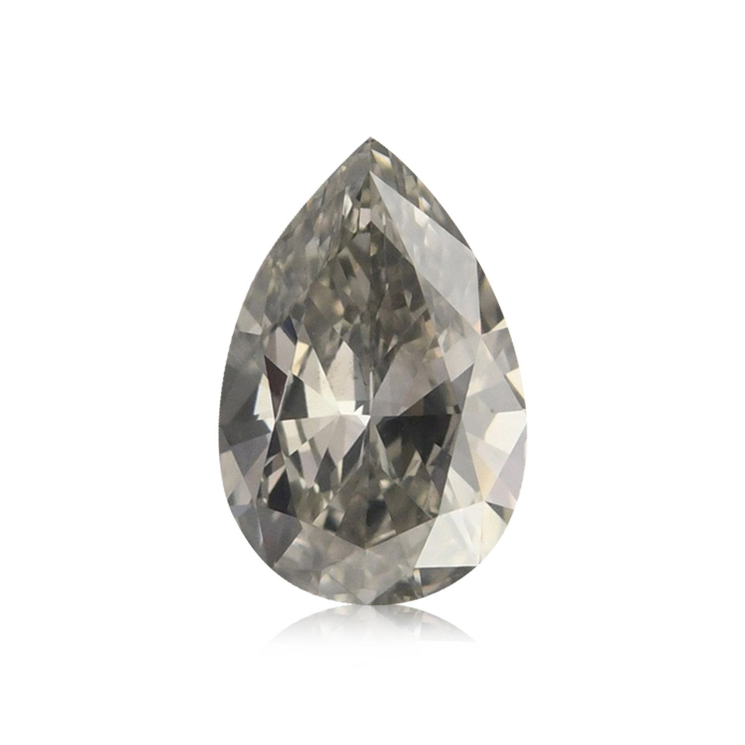 0.53 Carat Fancy Gray Pear Diamond (SI2) GIA