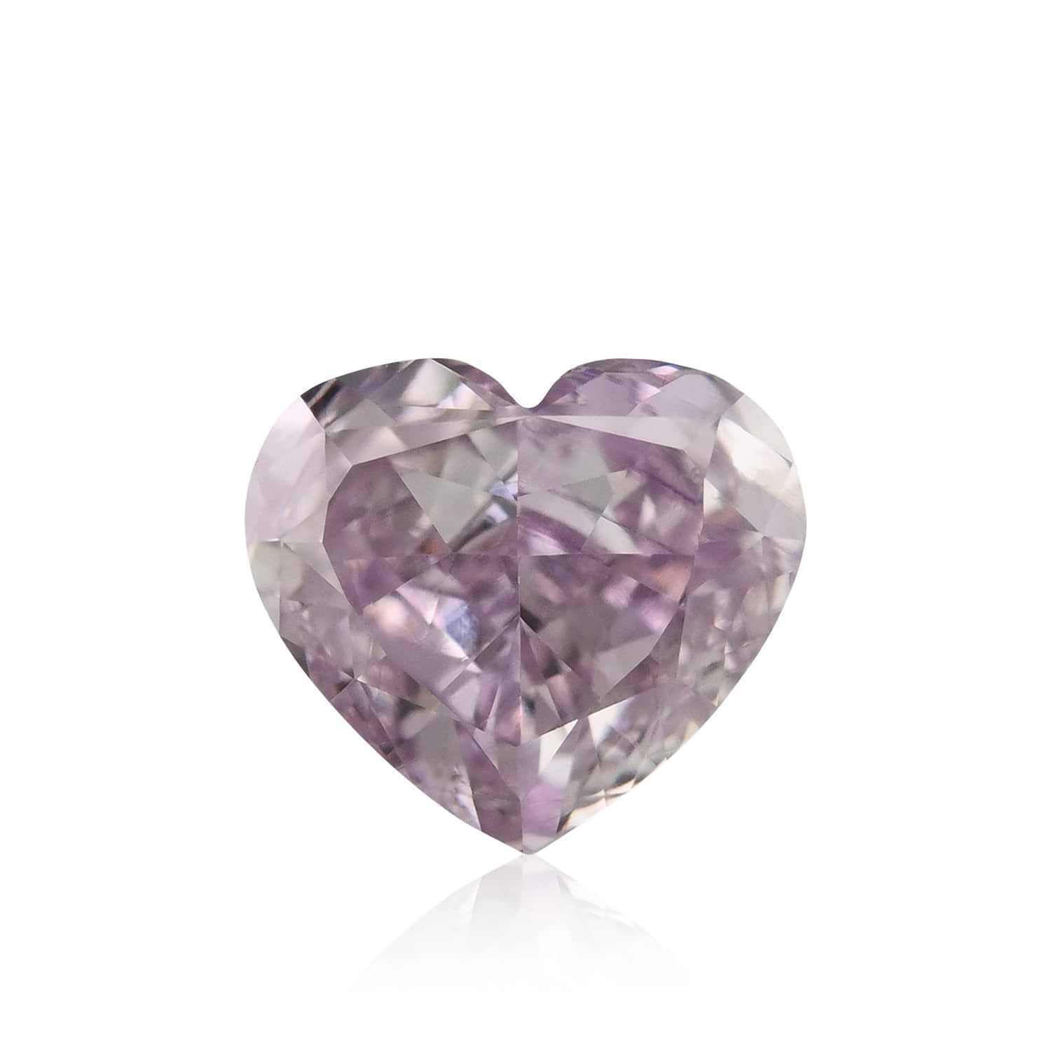 0.51 Carat Fancy Pink Purple HEART Diamond SI2 GIA