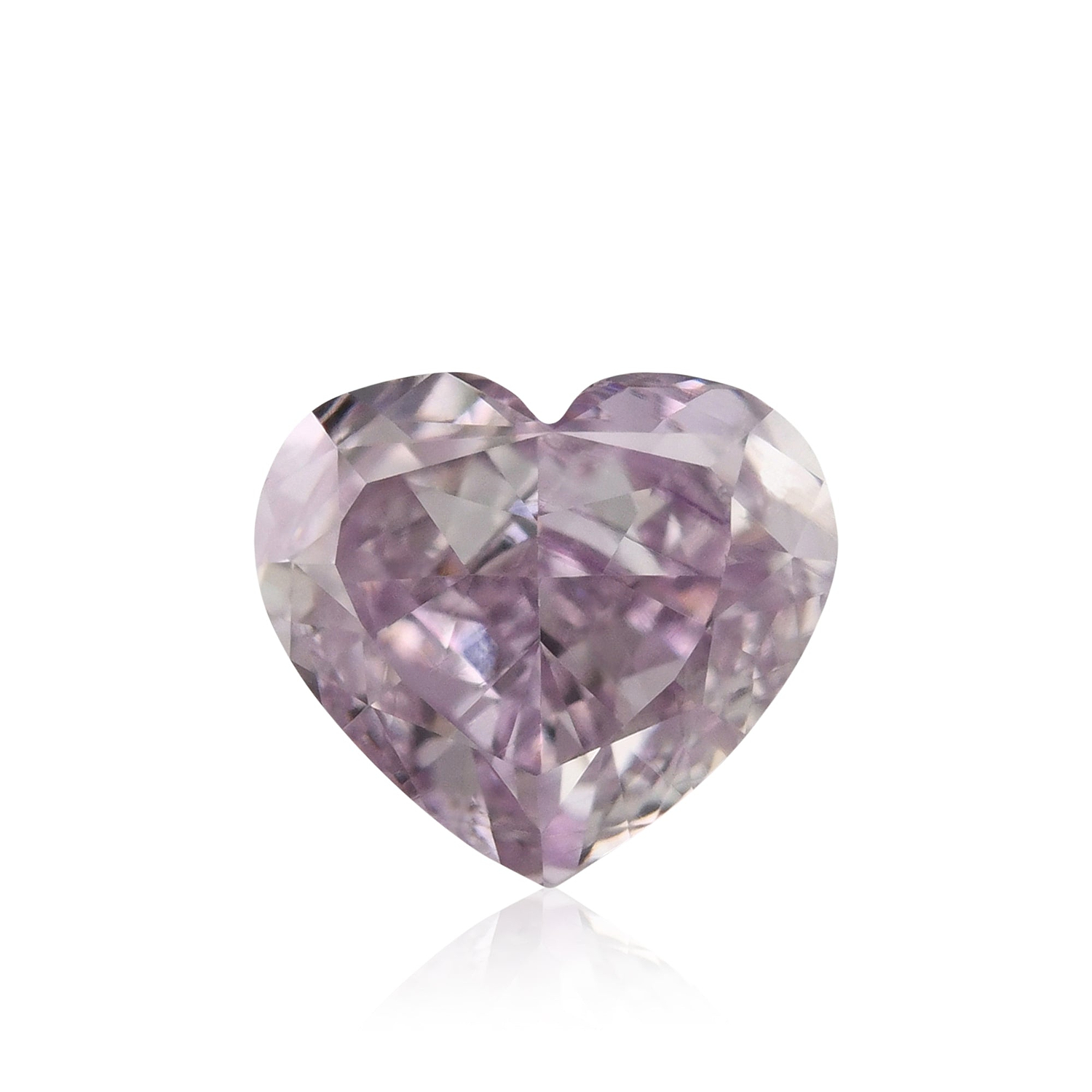 0.51 Carat Fancy Pink Purple HEART Diamond SI2 GIA