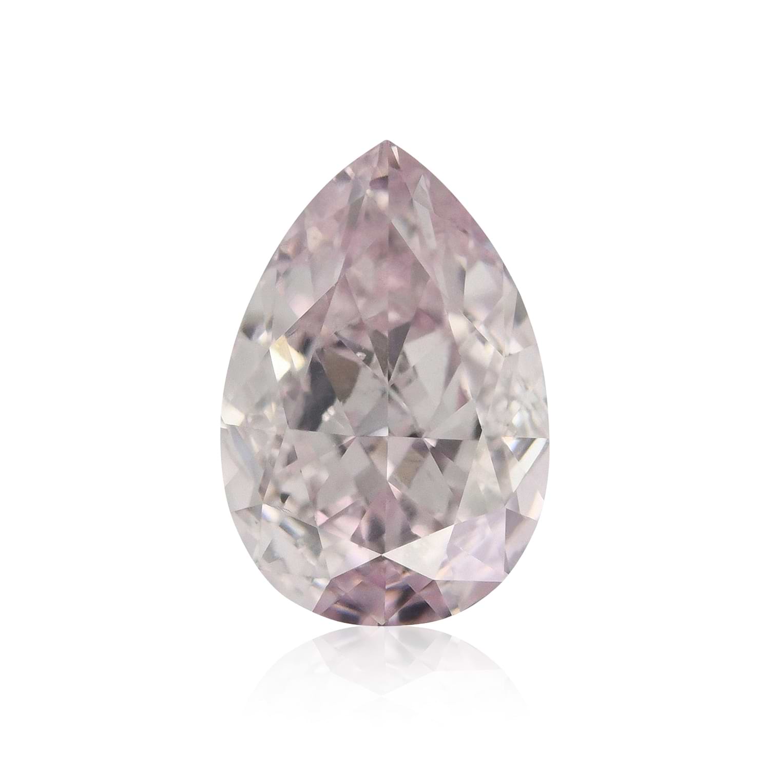 0.70 Carat Fancy Light Purplish Pink Pear Diamond SI2 GIA