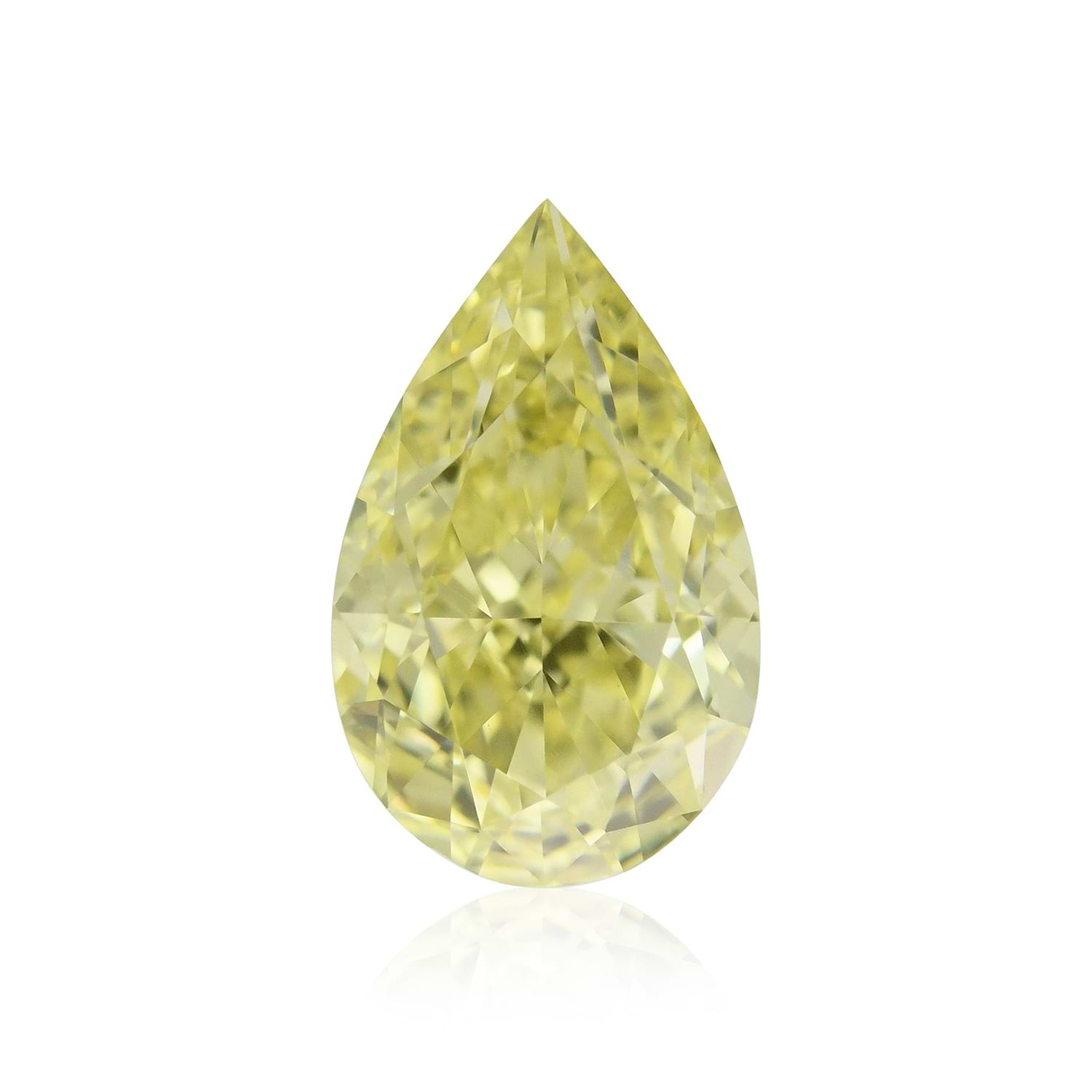 0.78 Carat Fancy Yellow Pear Diamond VS1 GIA
