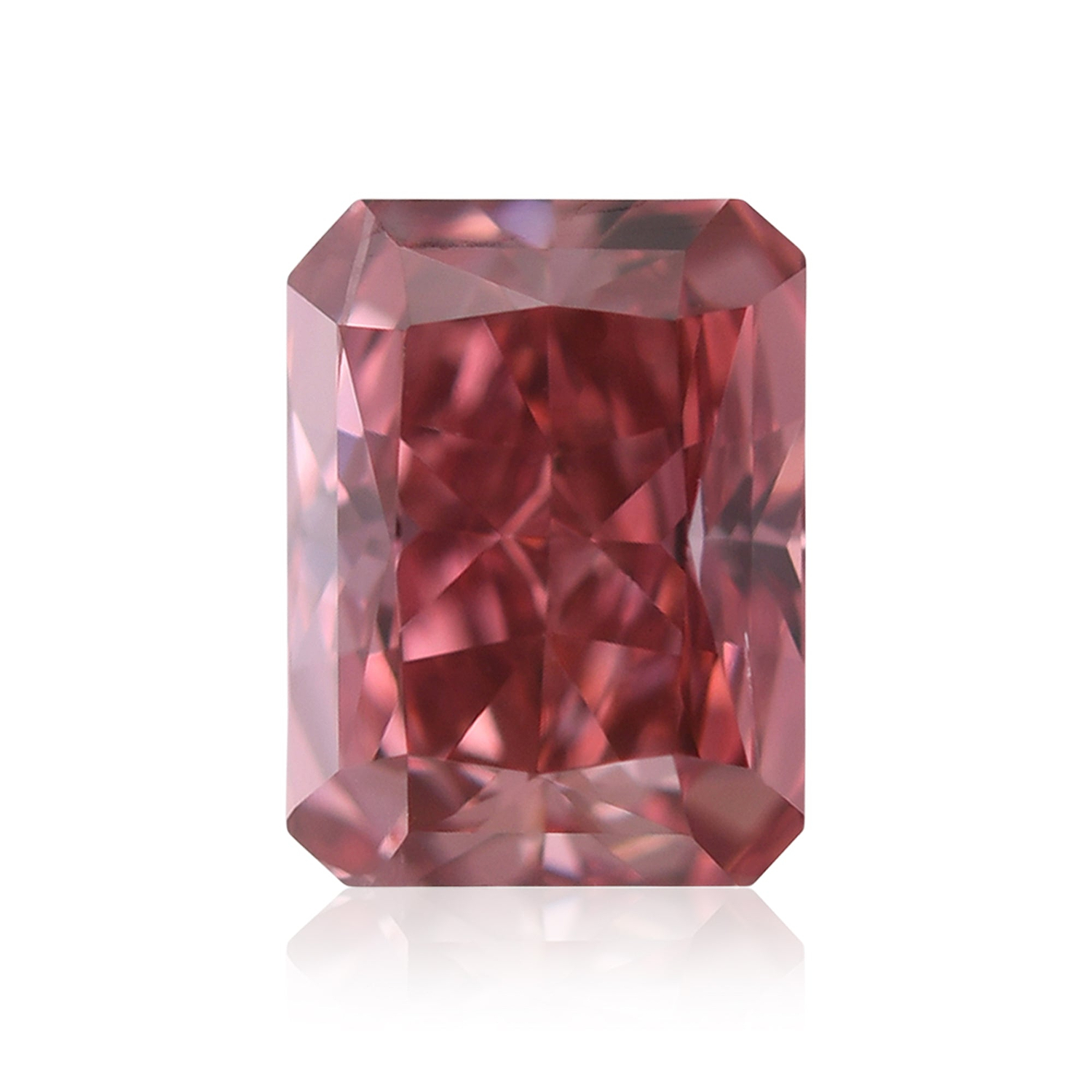 0.83 Carat Fancy Purplish Red Radiant Diamond SI1 GIA