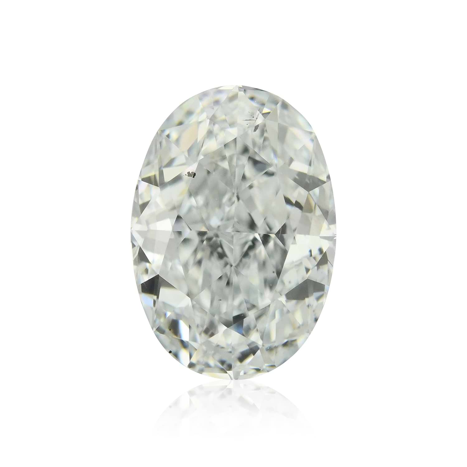 0.88 Carat Light Blue Oval Diamond SI2 GIA