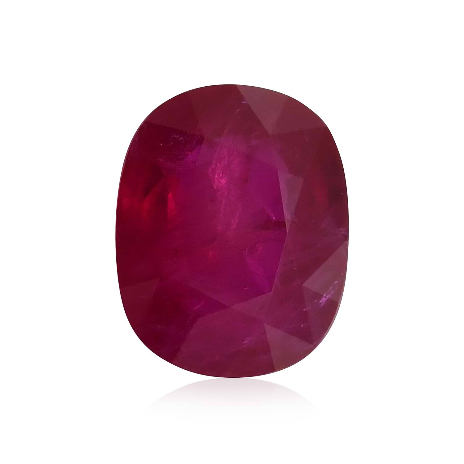 4.53 Carat Red MOZAMBICAN Cushion Ruby GRS