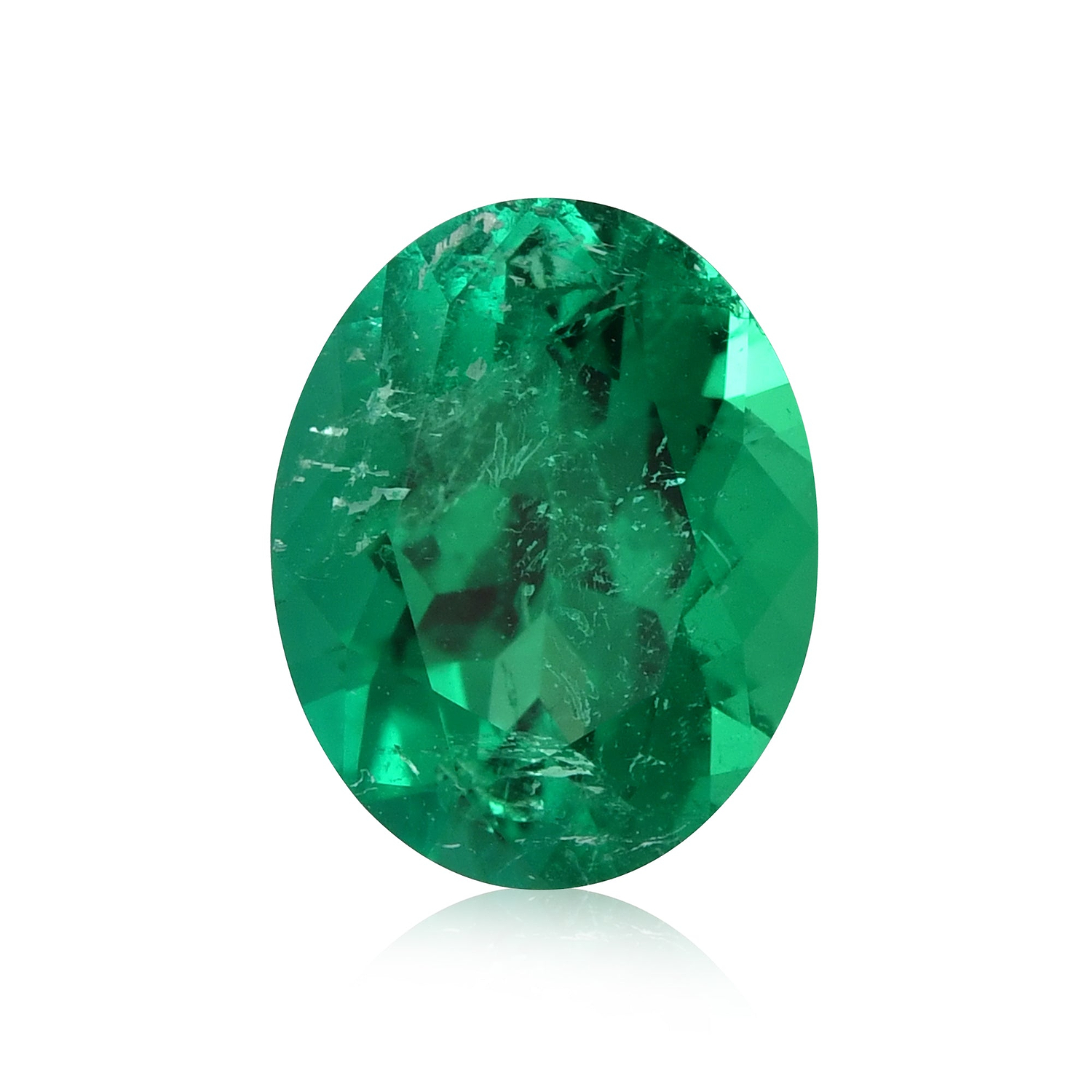 1.41 Carat Green COLOMBIAN Oval Muzo Emerald CD