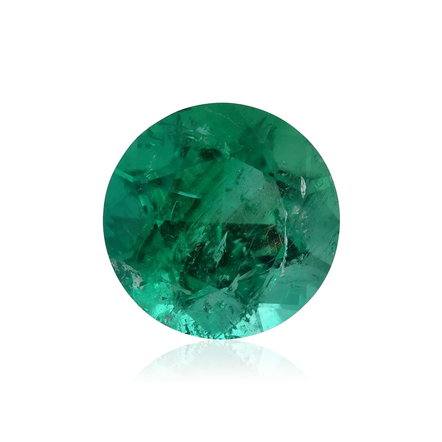 2.17 Carat Green COLOMBIAN Round Emerald CD