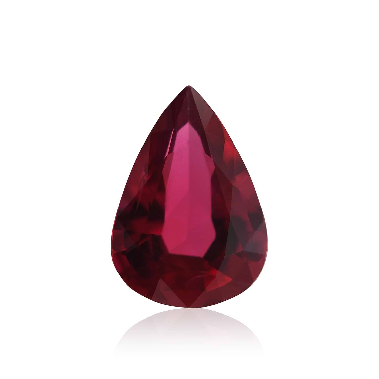 1.72 Carat Vivid Red MOZAMBIQUE Pear Ruby CD