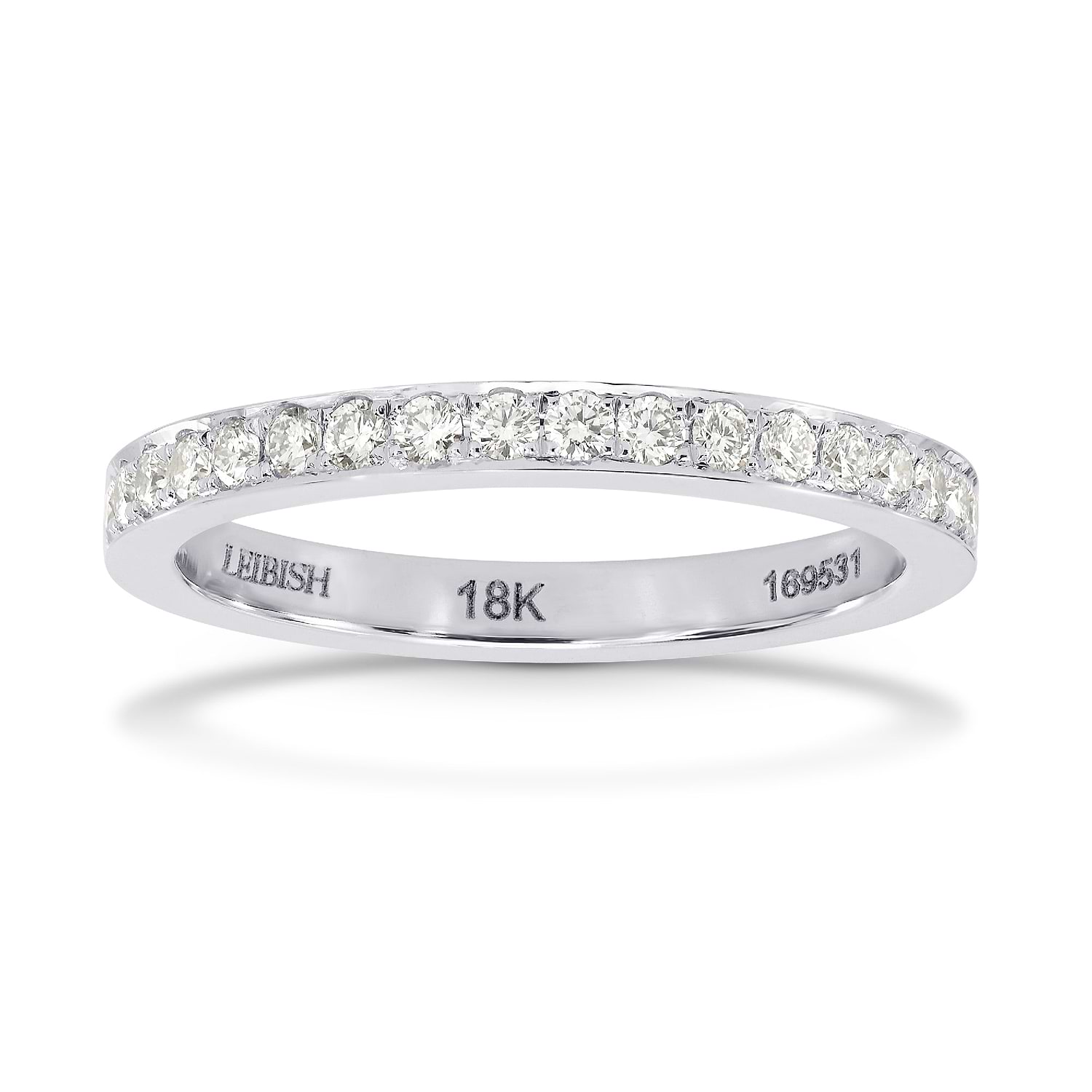 Closed-Pave Half Eternity Diamond Ring