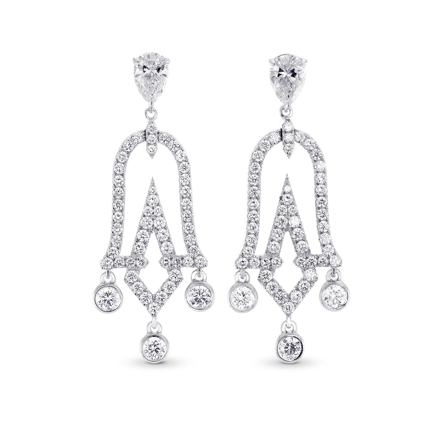 Chandelier Pear Shape Drop Earrings