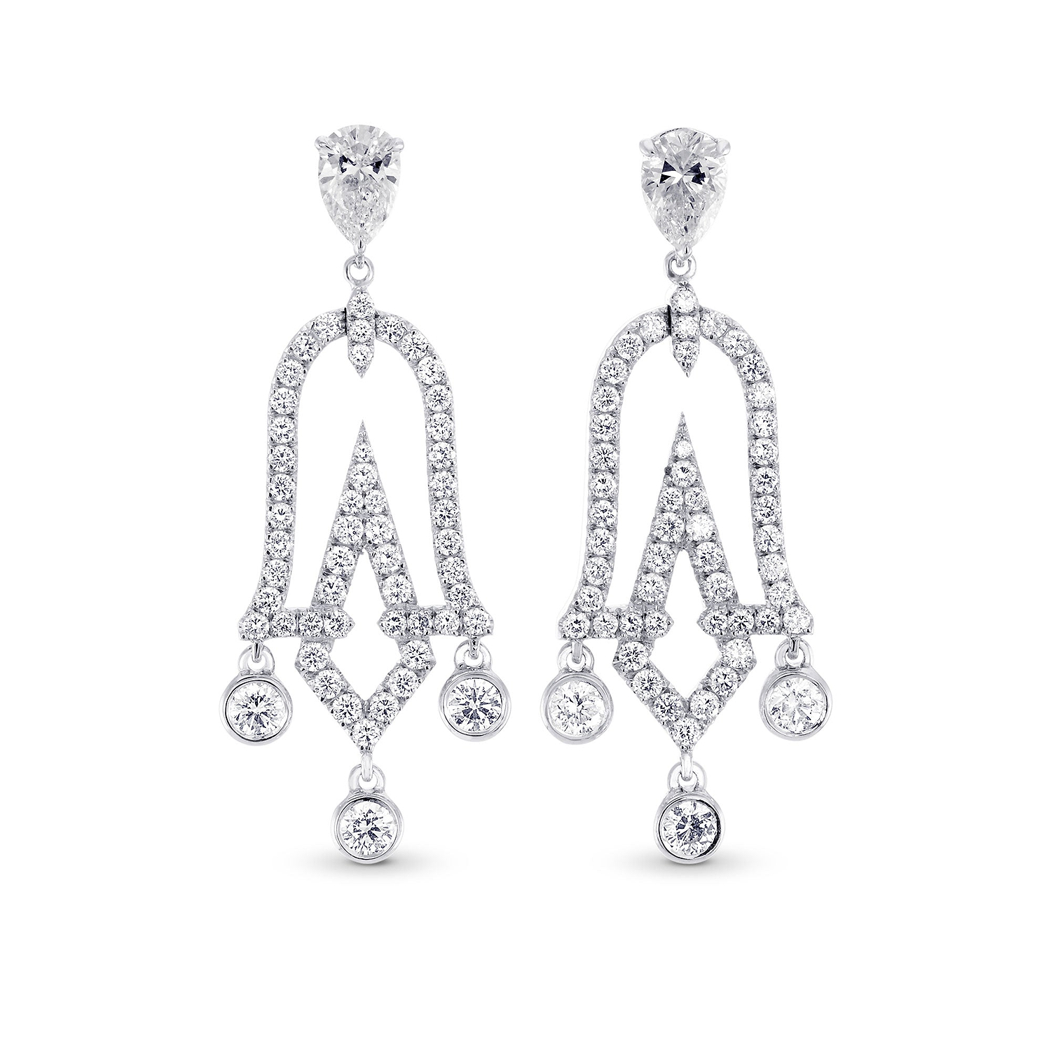 Chandelier Pear Shape Drop Earrings