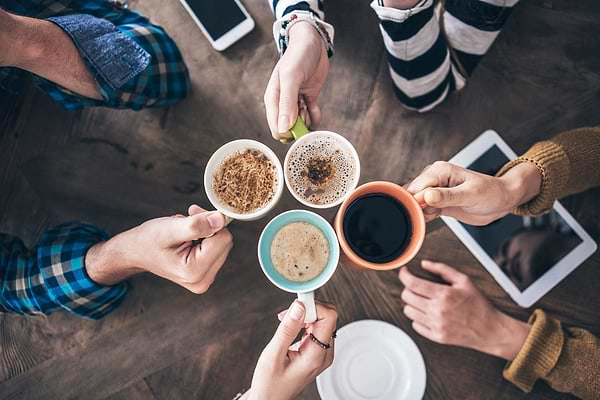 People drinking coffee