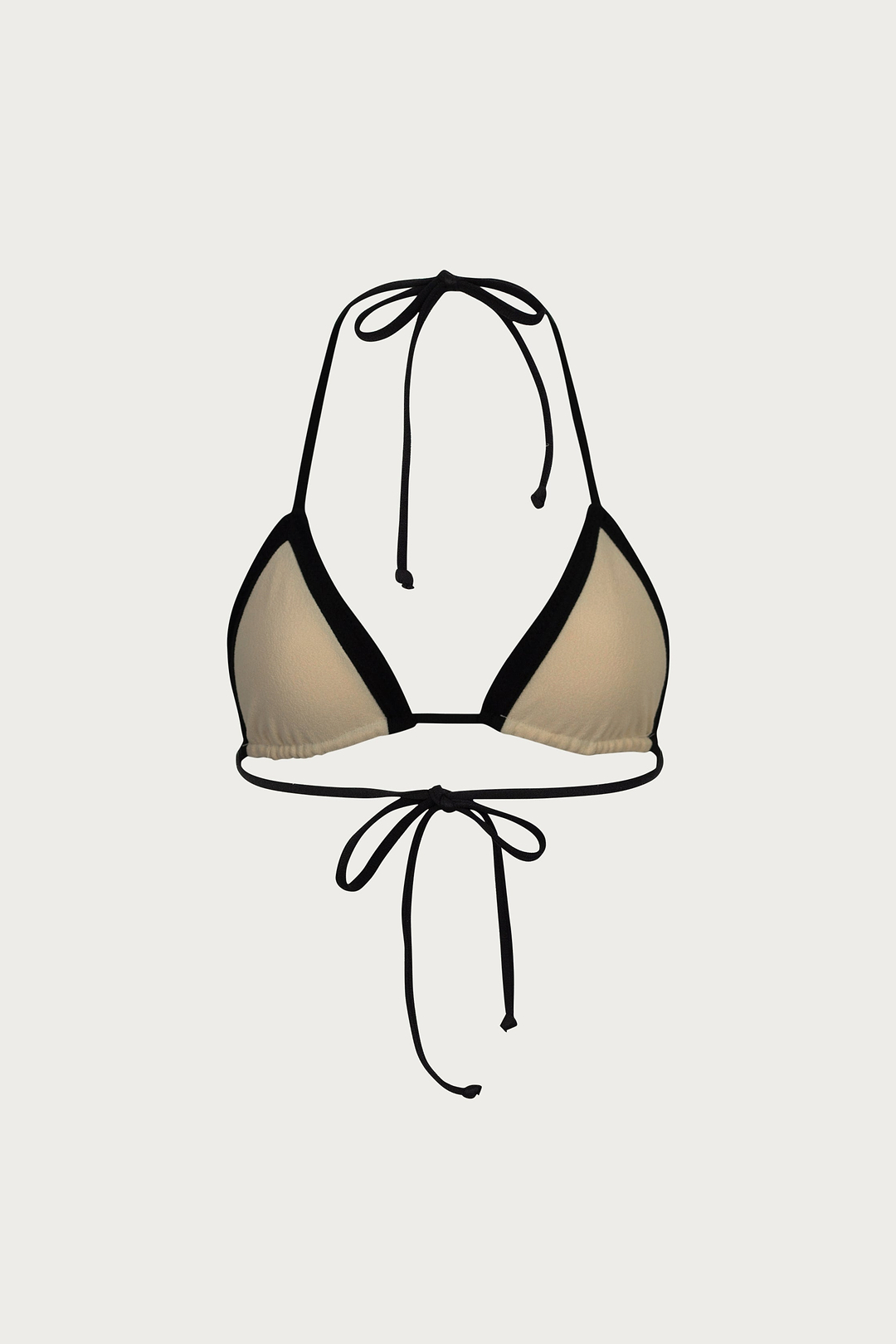 Triangle Top (Faux Suede Cream/Black)