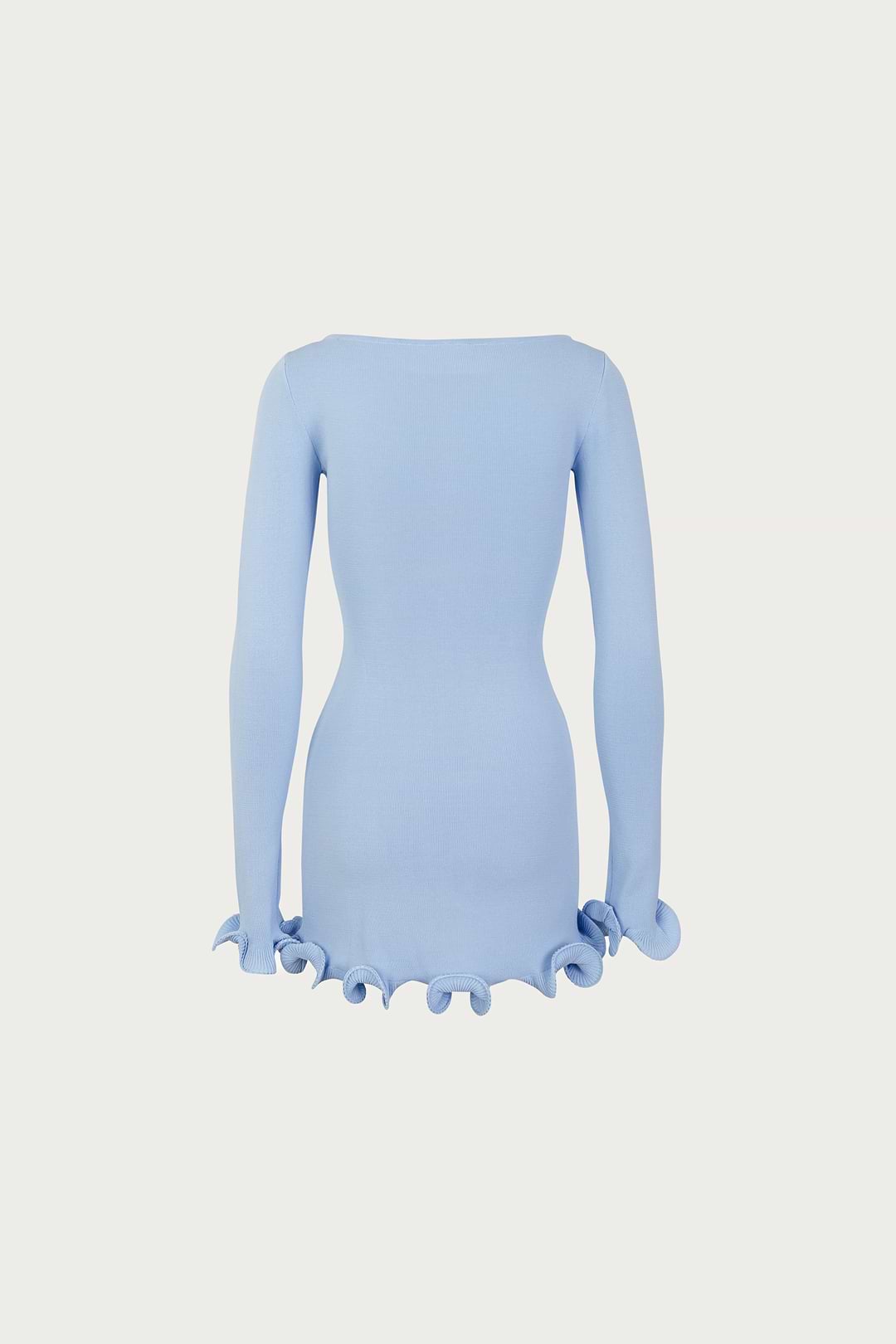 SAME Ruffle Hem Mini Dress | Light Blue