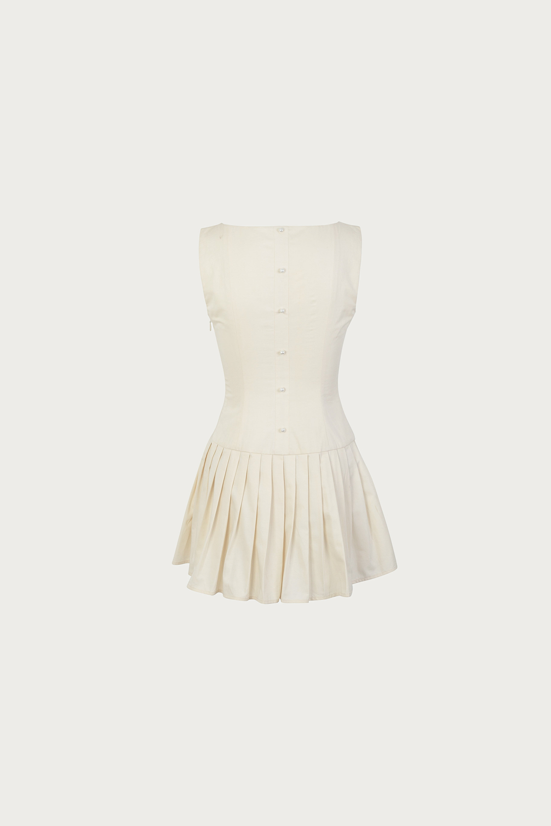 Poplin Mini Dress (Cream)