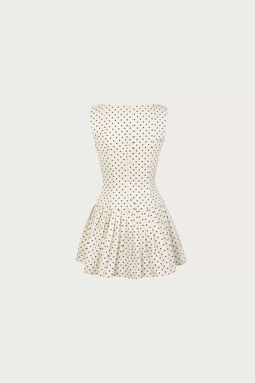 Same Poplin Mini Dress | Cream Polka Dot | Women's Dress Xs / Cream Black Polka Dot Same Poplin Mini Dress | Cream Polka Dot | Women's Dress Xs / Cream Black Polka Dot