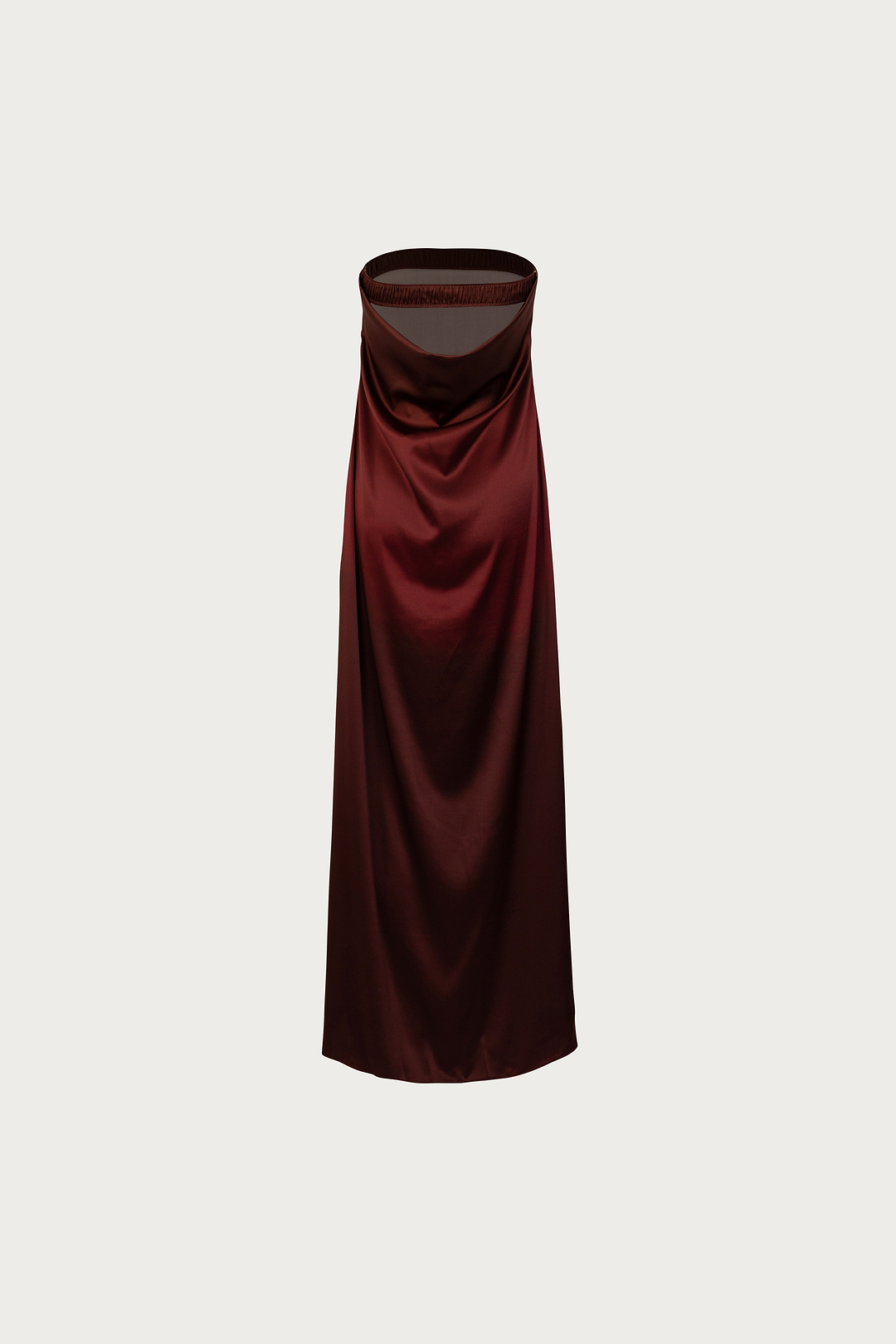Strapless Draped Maxi (Brown Ombre)