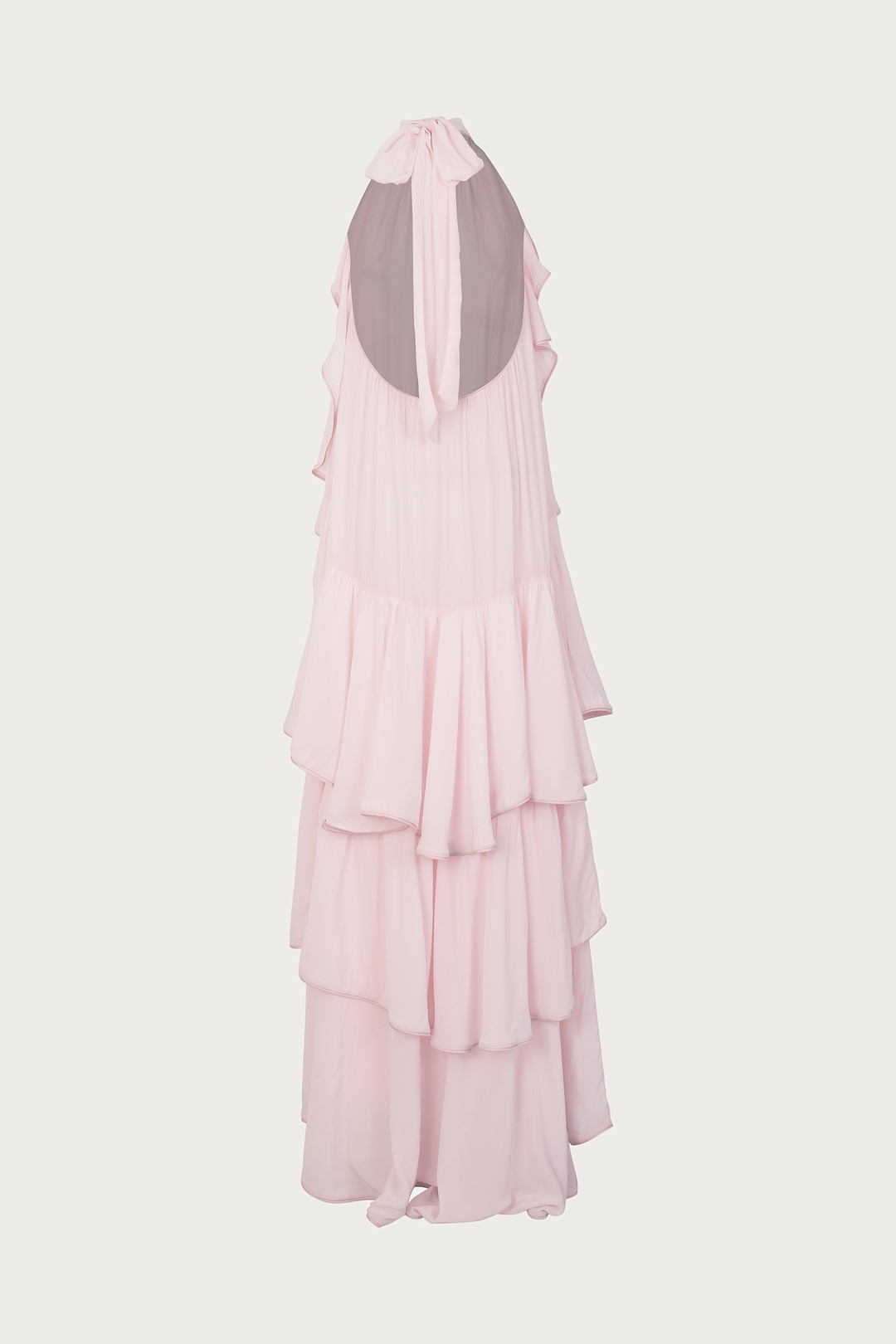 Layered Chiffon Gown (Pale Pink)