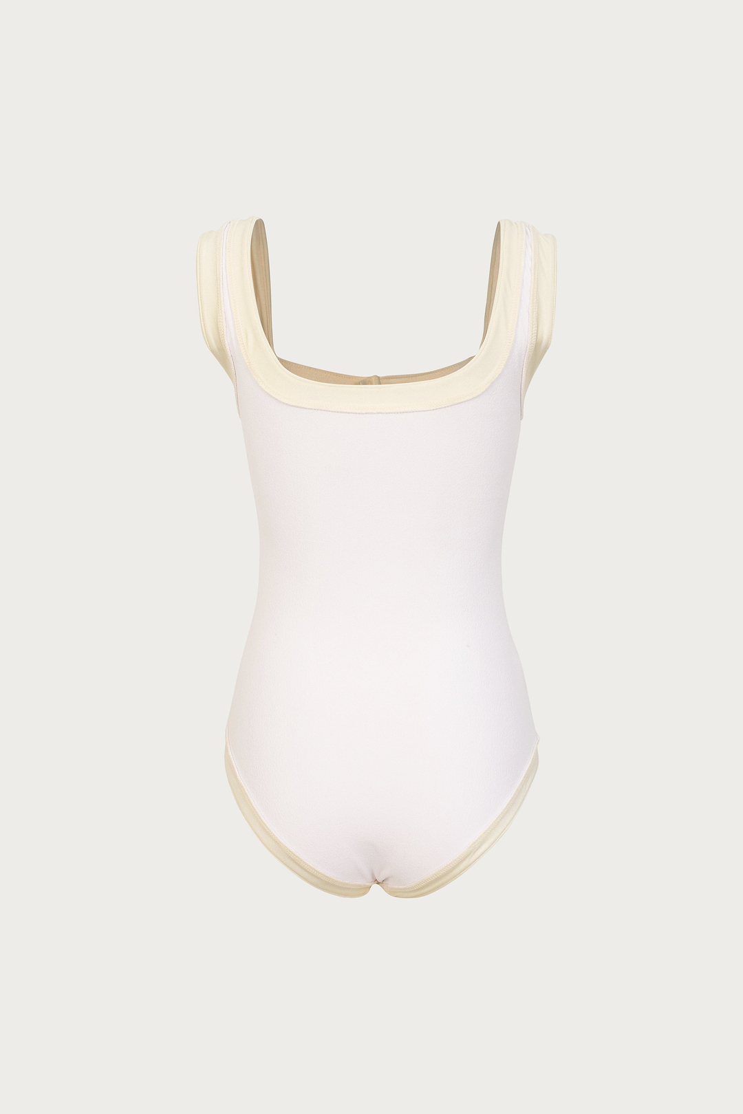 The Grace Tank One Piece (Faux Suede White/Cream)