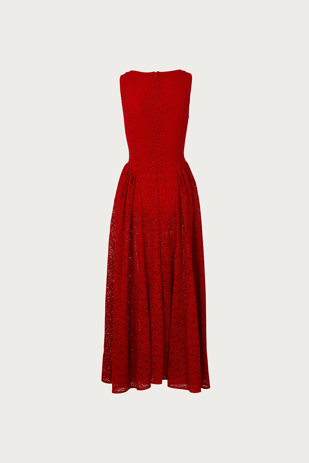French Lace Midi Dress (Red)