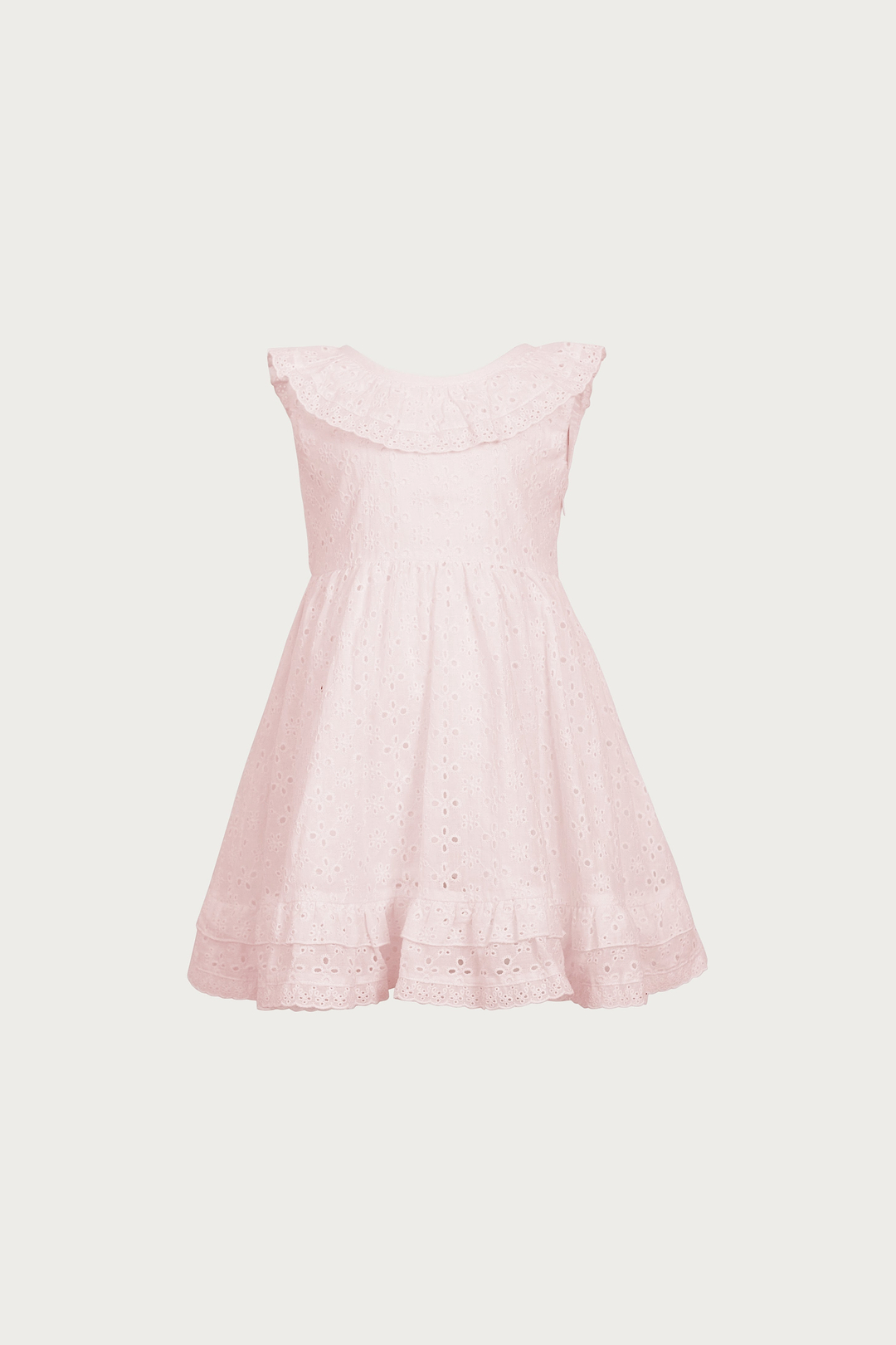 kids eyelet dress (baby pink)