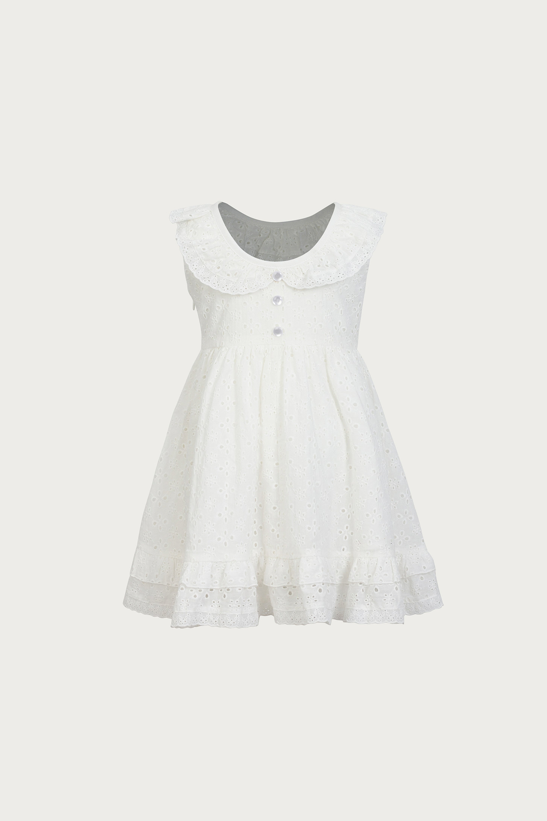 kids eyelet dress (white)