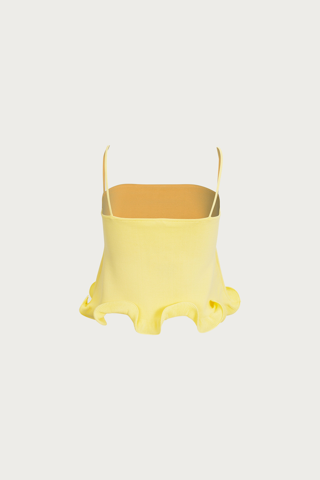 Ruffle Hem Crop Top (Butter Yellow)