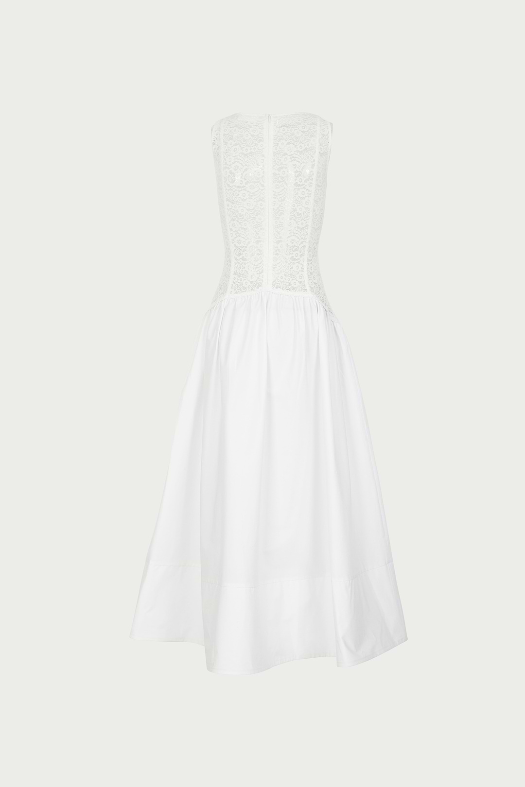 SAME French Lace Poplin Dress | White
